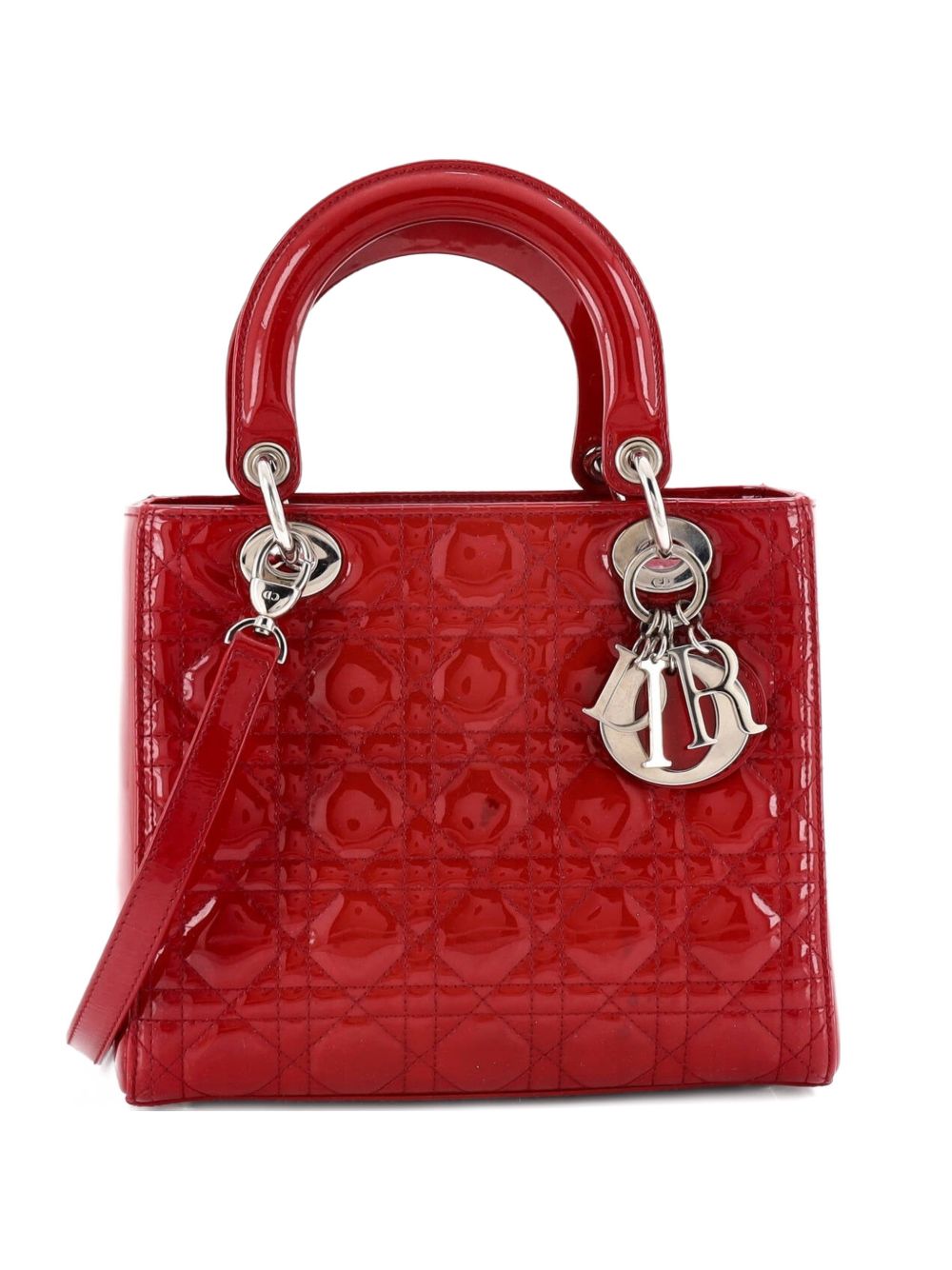 Lady Dior NM Bag Cannage Quilt Patent Medium satchel