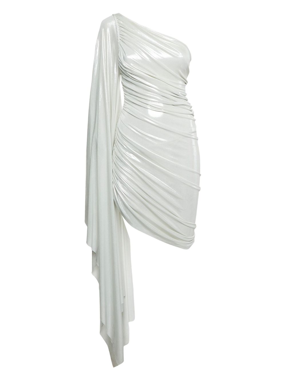 pre-owned draped one-shoulder mini dress
