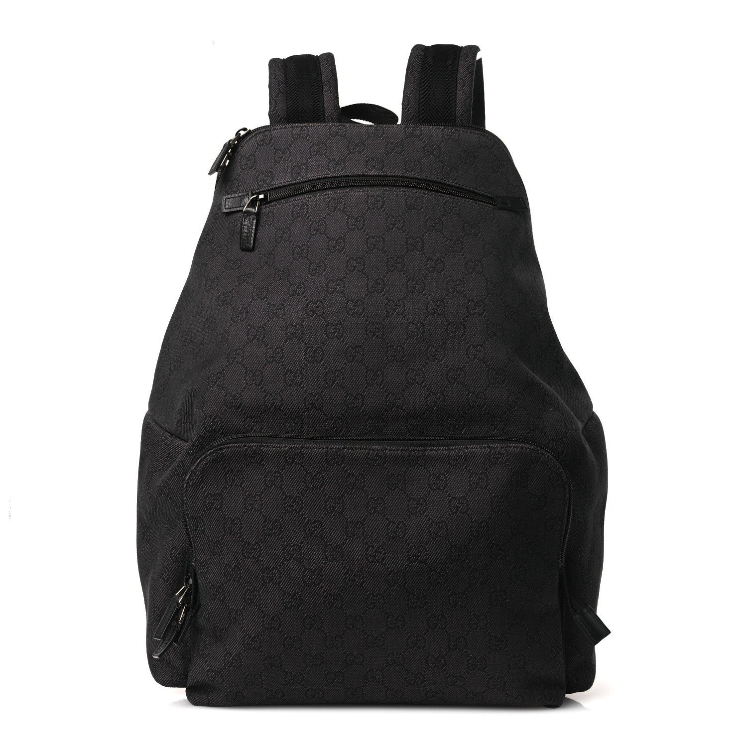 Gucci Denim Monogram Medium Backpack Black