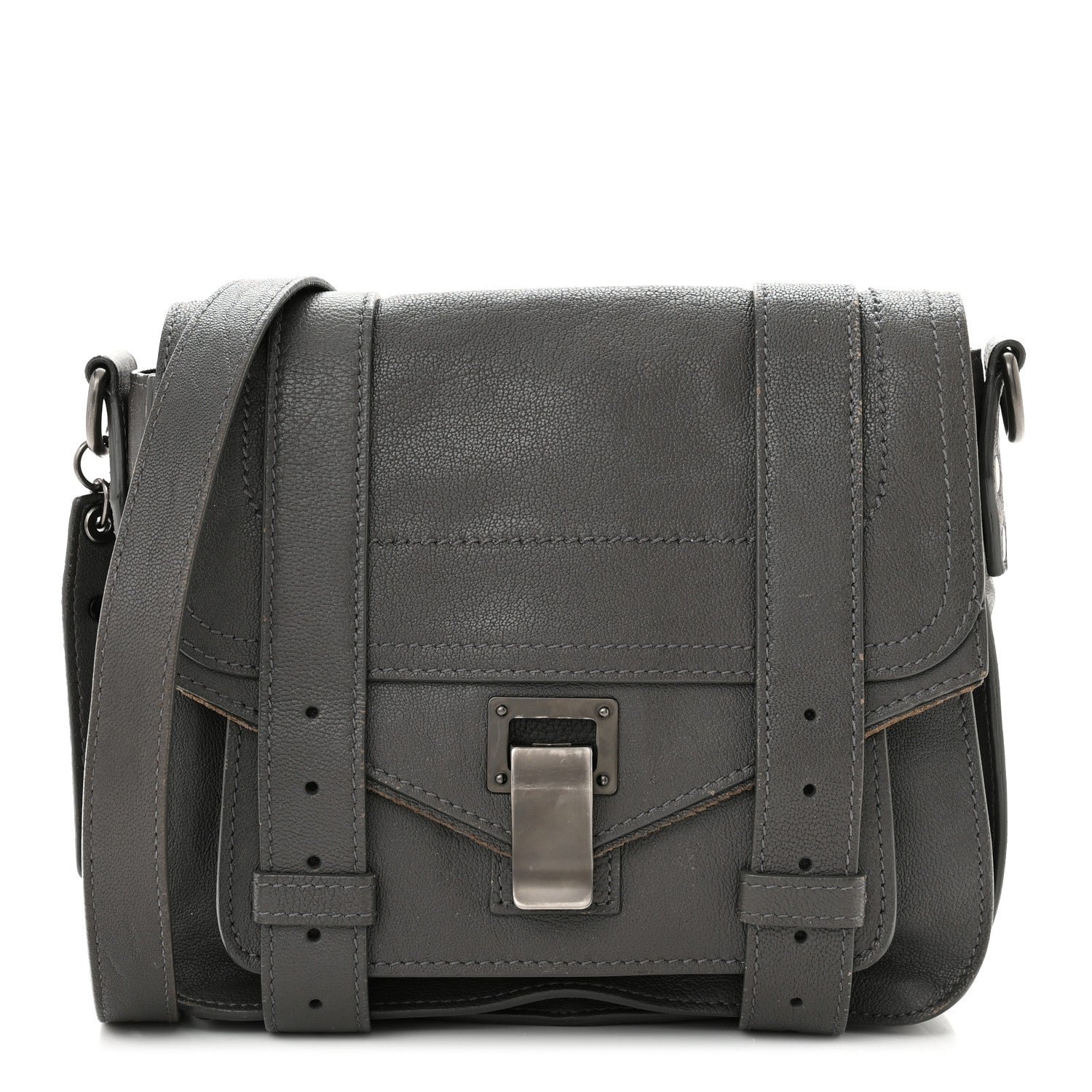 Proenza Schouler Lambskin PS1 Mini Pouch Messenger Smoke
