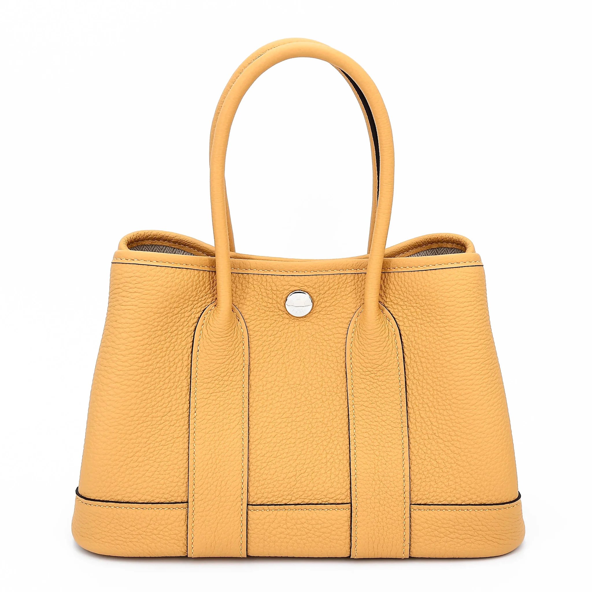 Brand New ( Rank N ) HERMÈS Neo Garden Party 23 Paille (1A) Togo Palladium hardware G (2026)