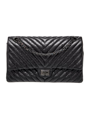 So Black Chevron Reissue 226 Double Flap Bag