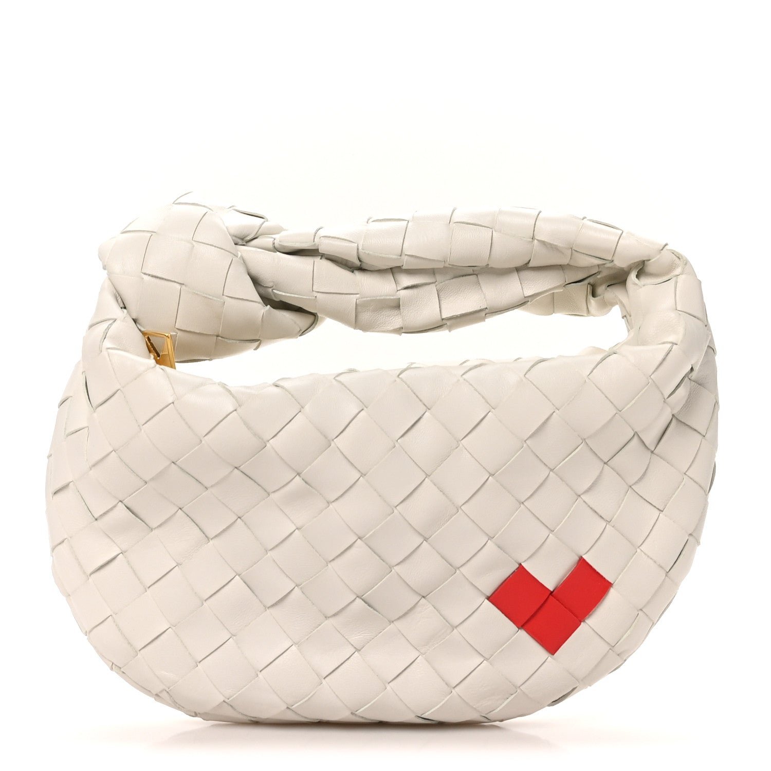 Bottega Veneta Bottega Veneta Nappa Intrecciato Mini Heart Jodie White White