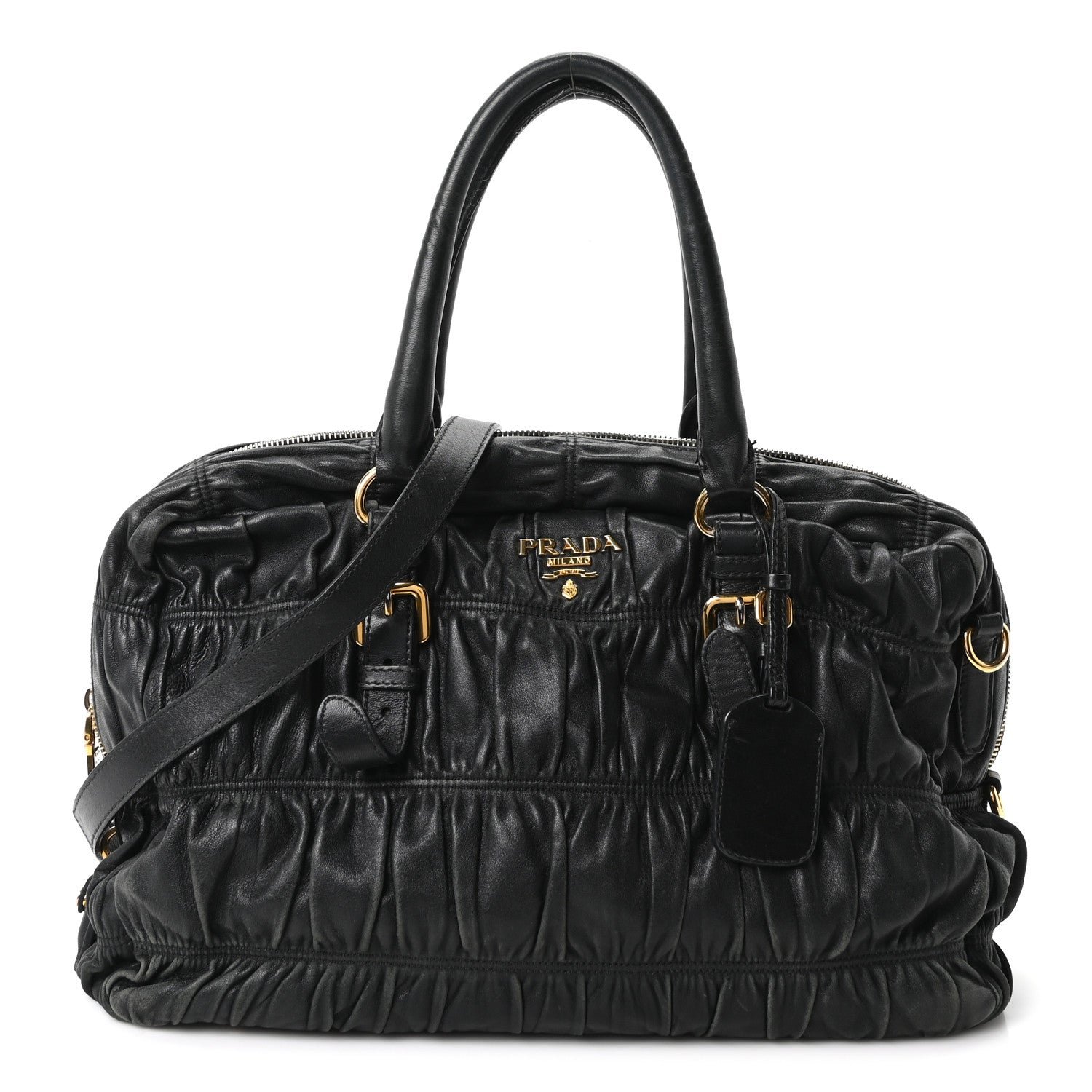 Prada Nappa Gaufre Tote Black