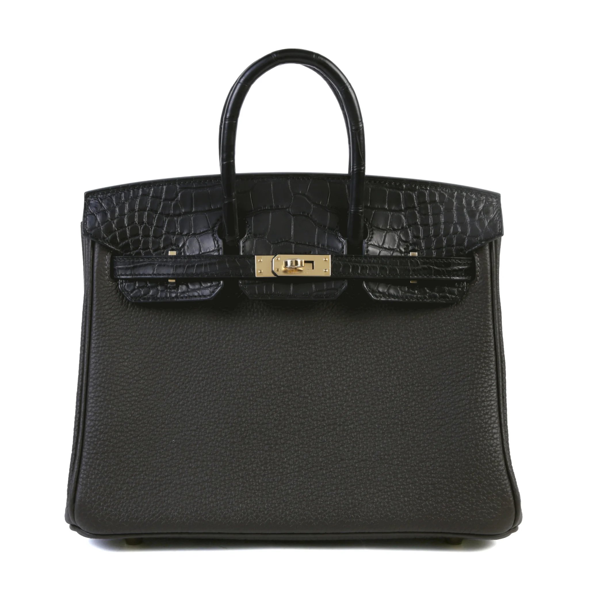 Brand New ( Rank N ) HERMÈS Birkin 25 Touch Bai Brun（T3） Matte Alligator Togo Permabrass hardware K (2025)