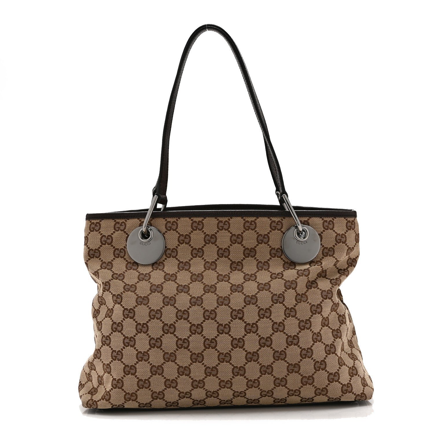Gucci Monogram Medium Eclipse Tote Brown