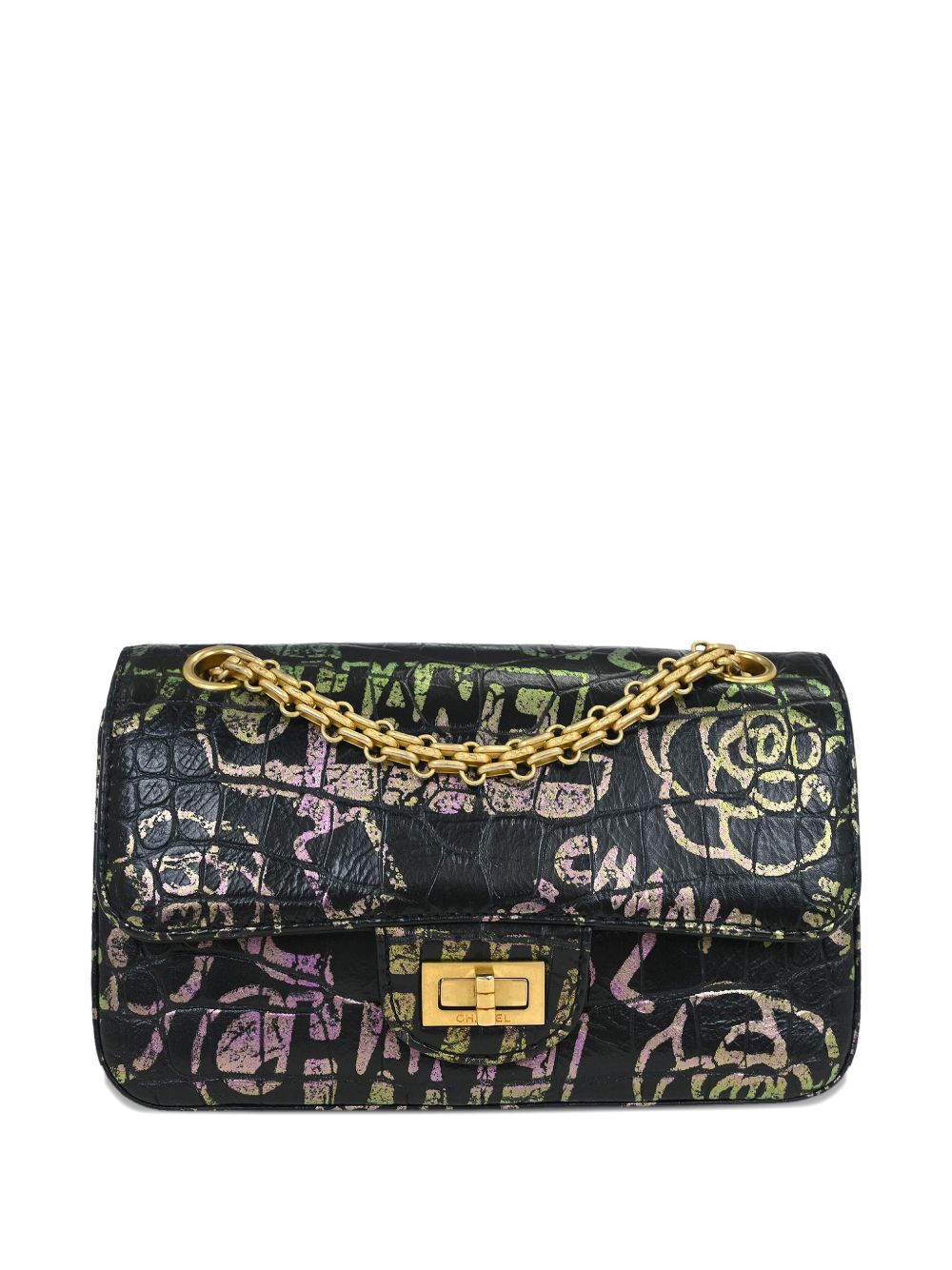 2019 Mademoiselle Lock graffiti shoulder bag