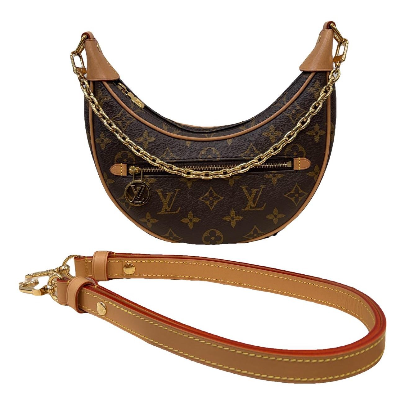 Loop leather handbag