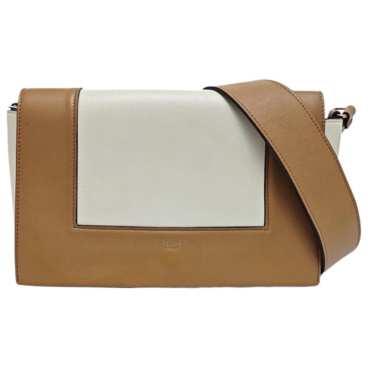 Frame leather handbag