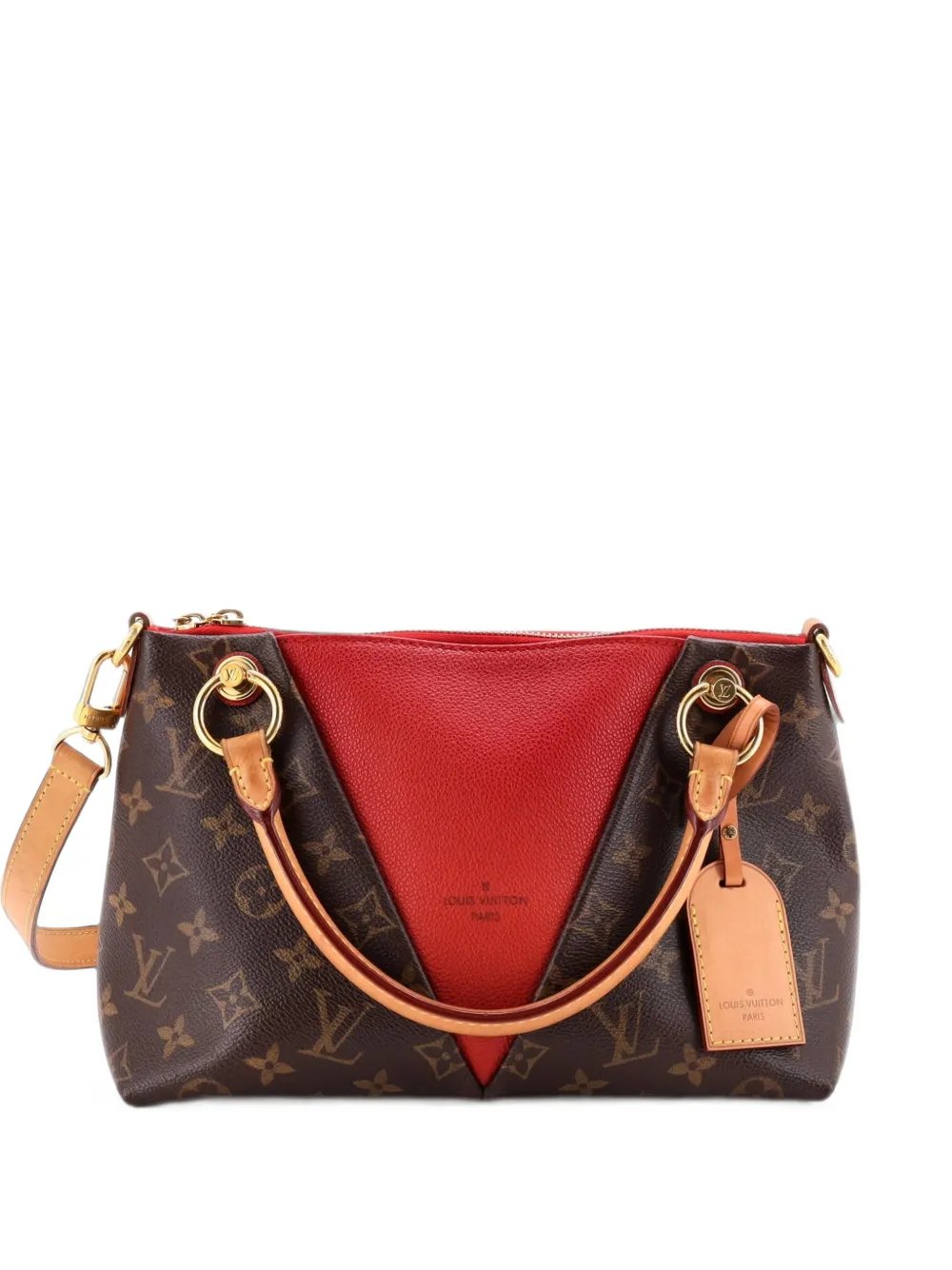 V Monogram Canvas and Leather BB tote bag