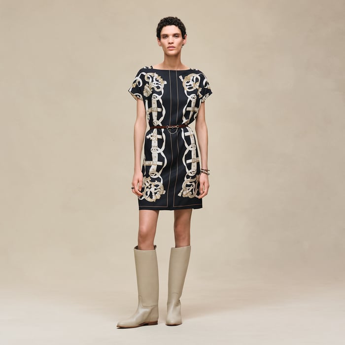 Noir "Ferronnerie Remix" Tunic
