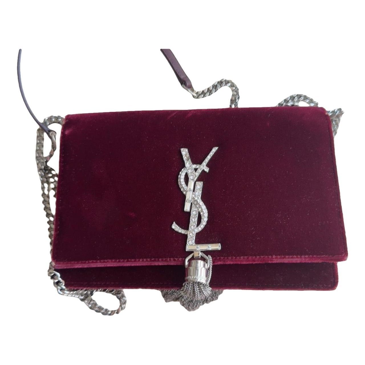 Pompom Kate velvet crossbody bag