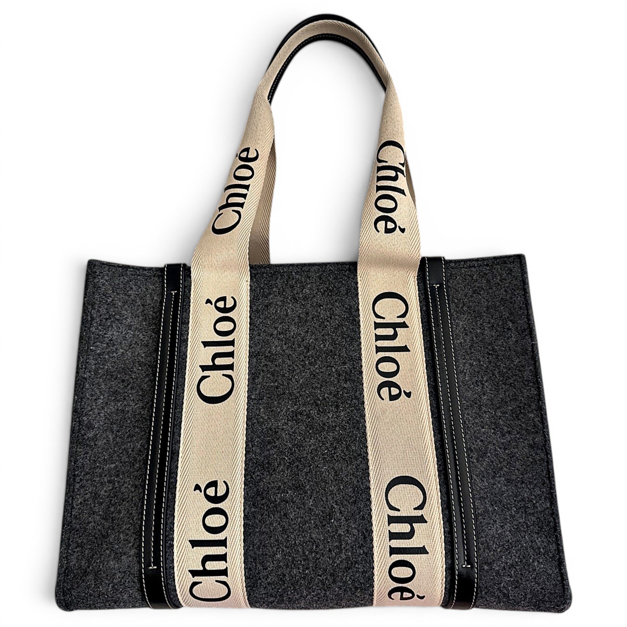 Woody wool tote