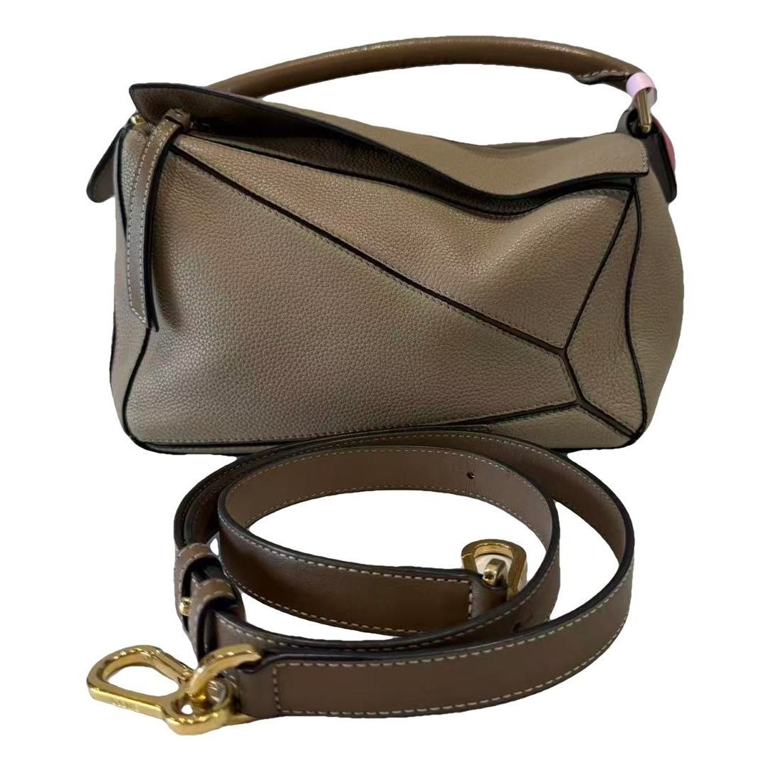 Puzzle leather handbag