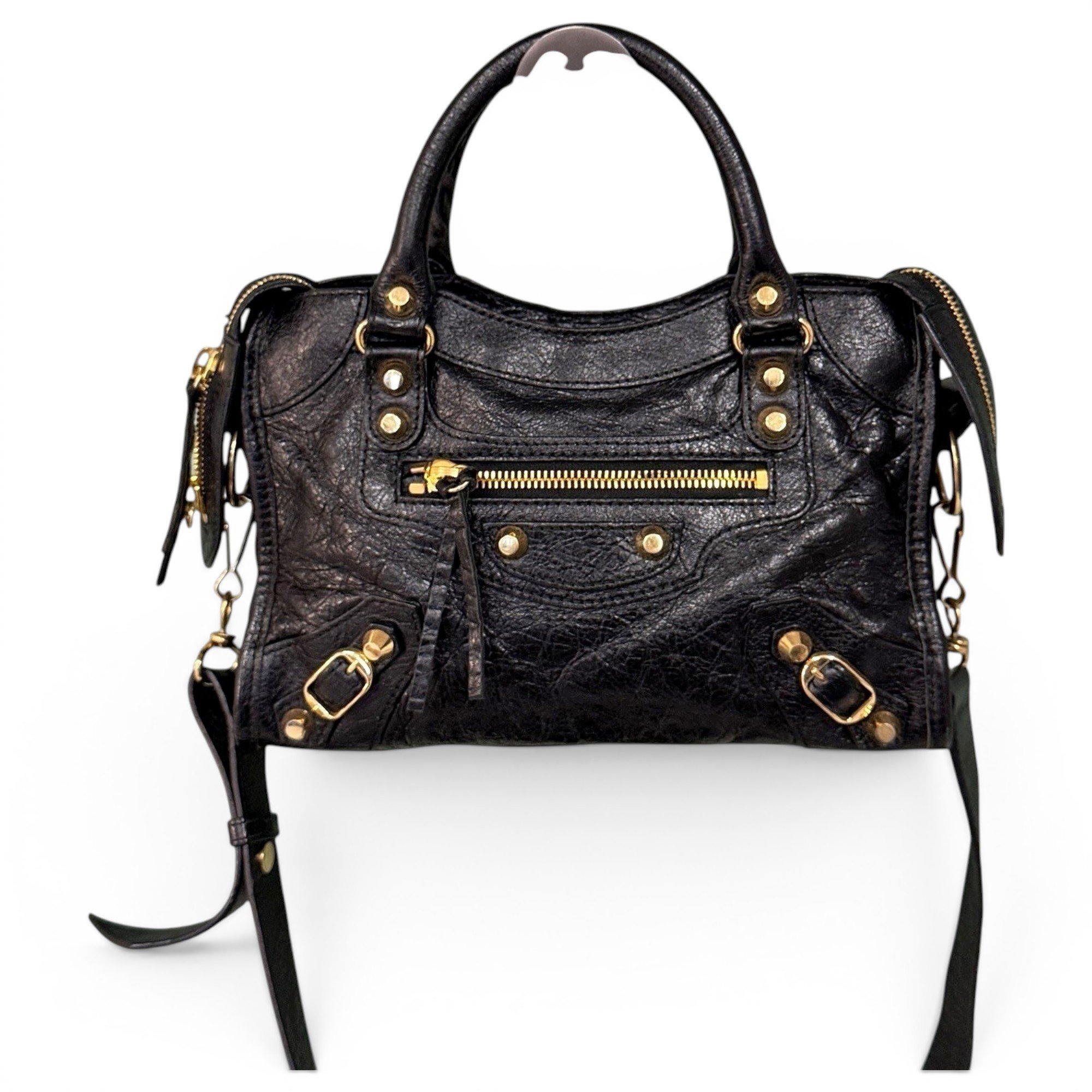 Classic Metalic leather handbag