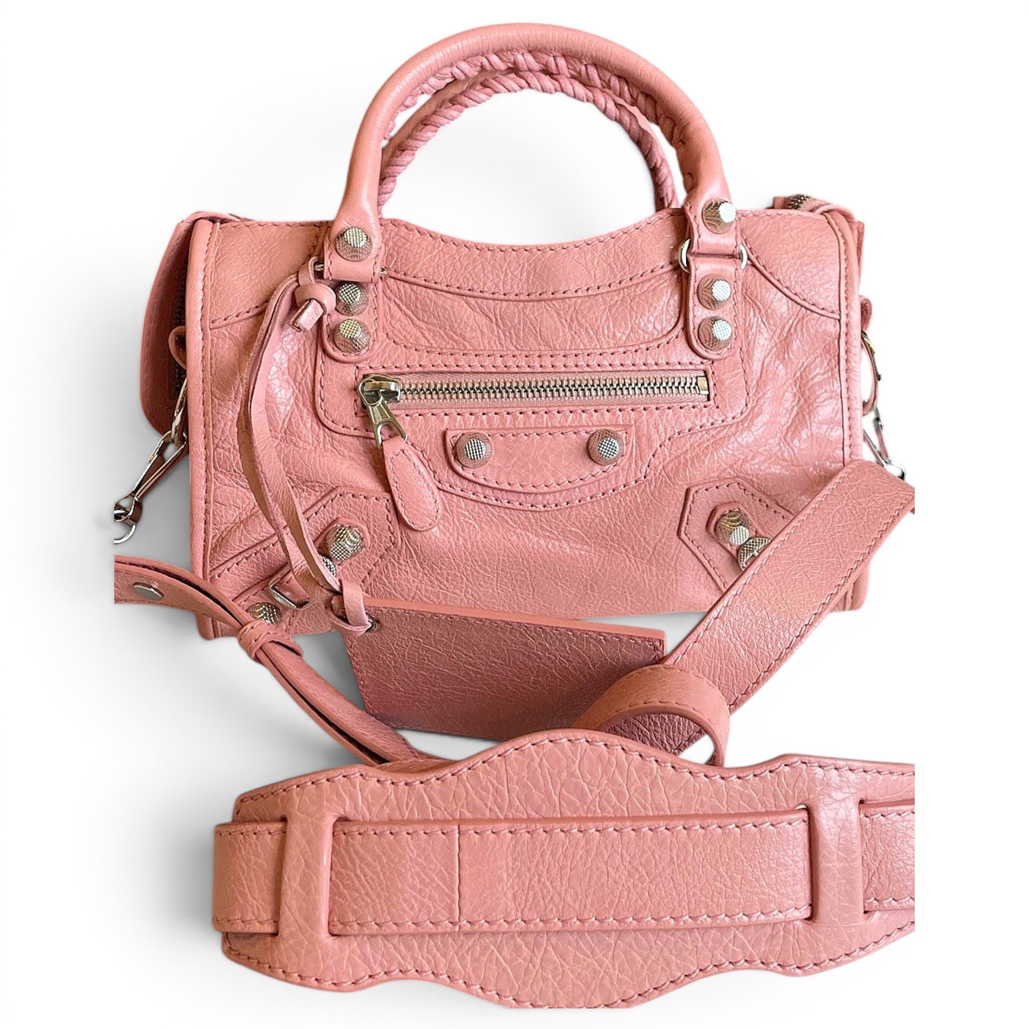 City leather handbag