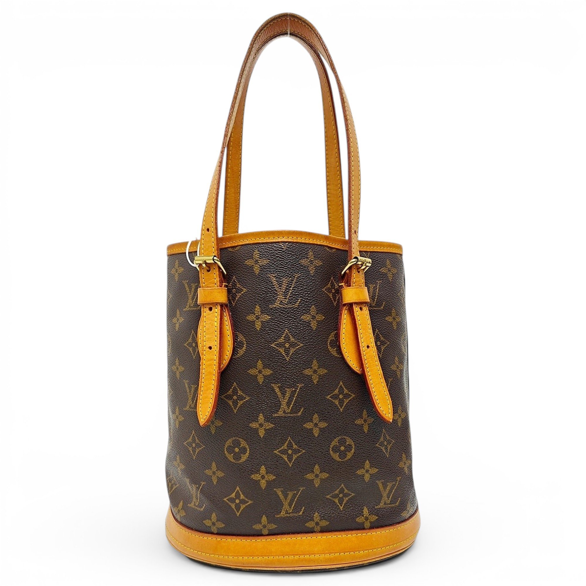 Bucket leather handbag