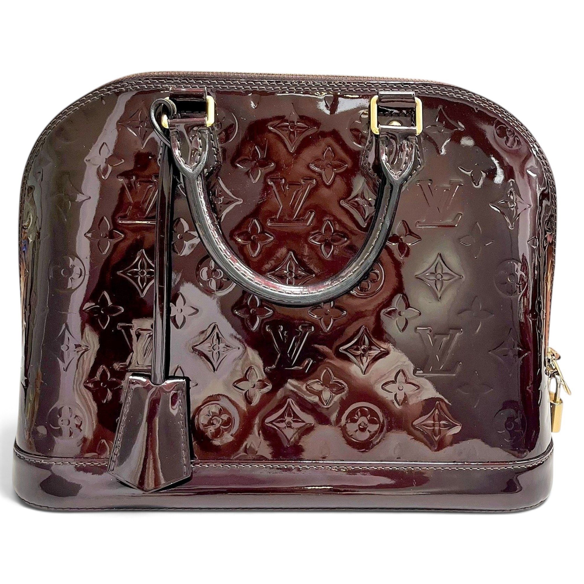 Louis Vuitton Alma patent leather handbag