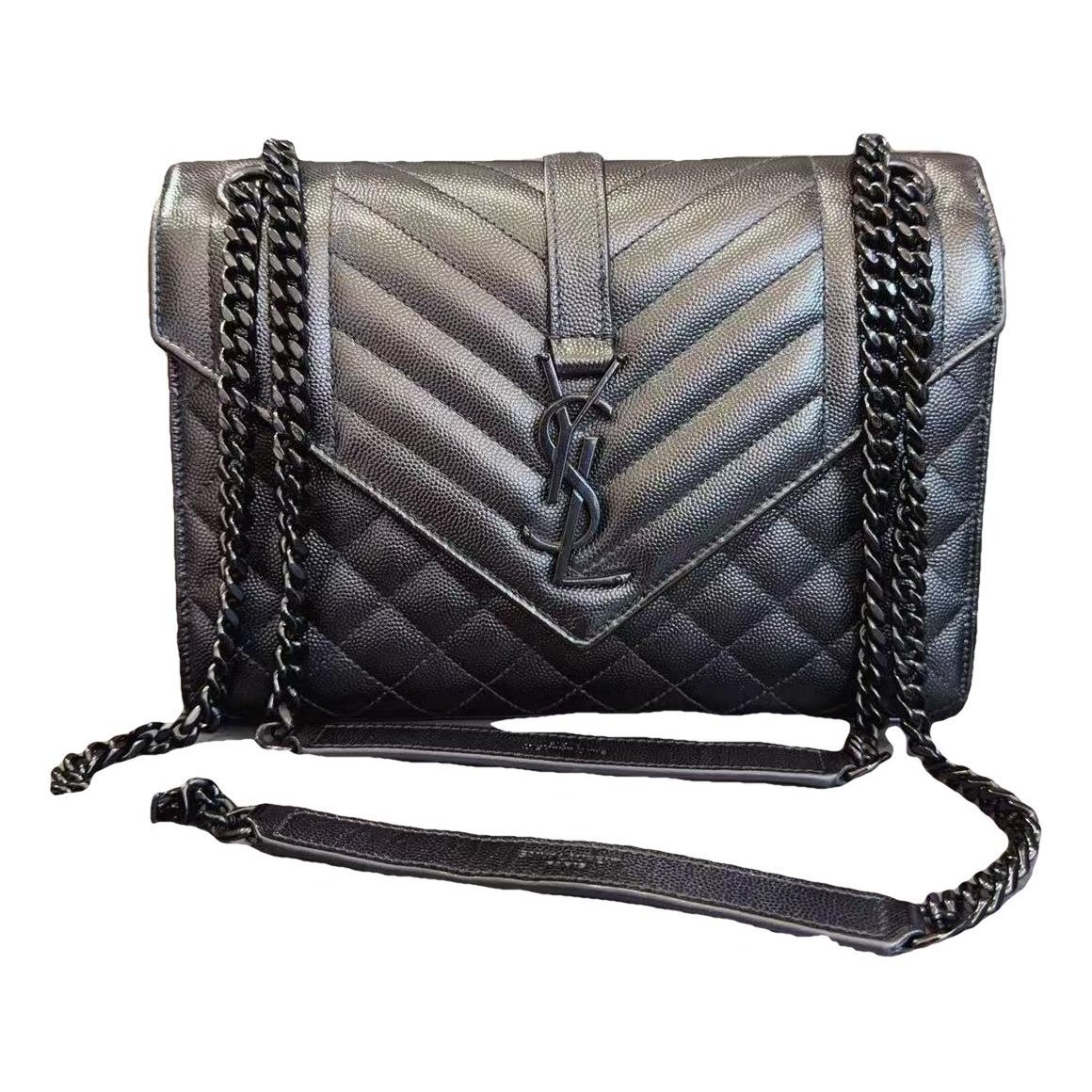 Envelope leather handbag