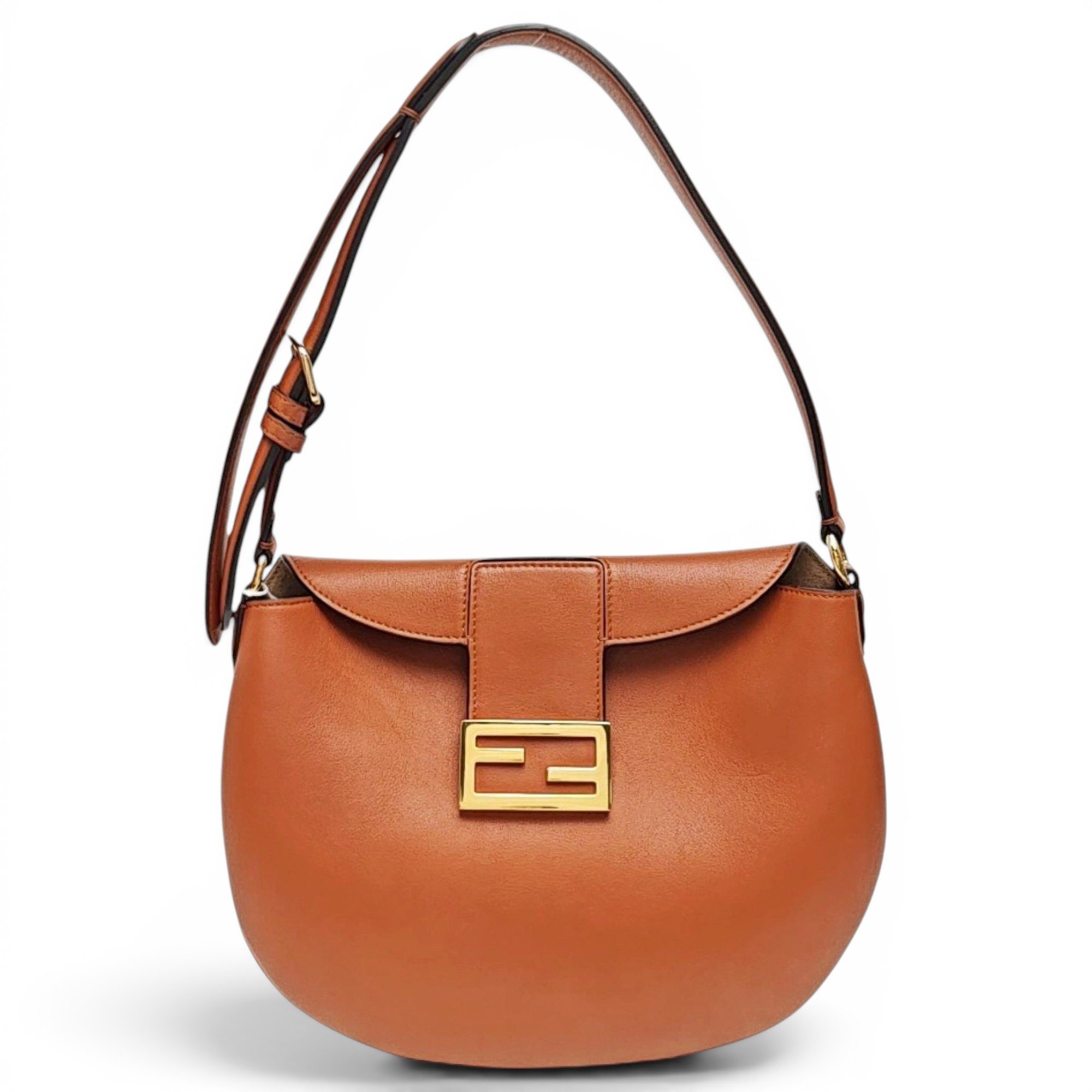 Croissant leather handbag