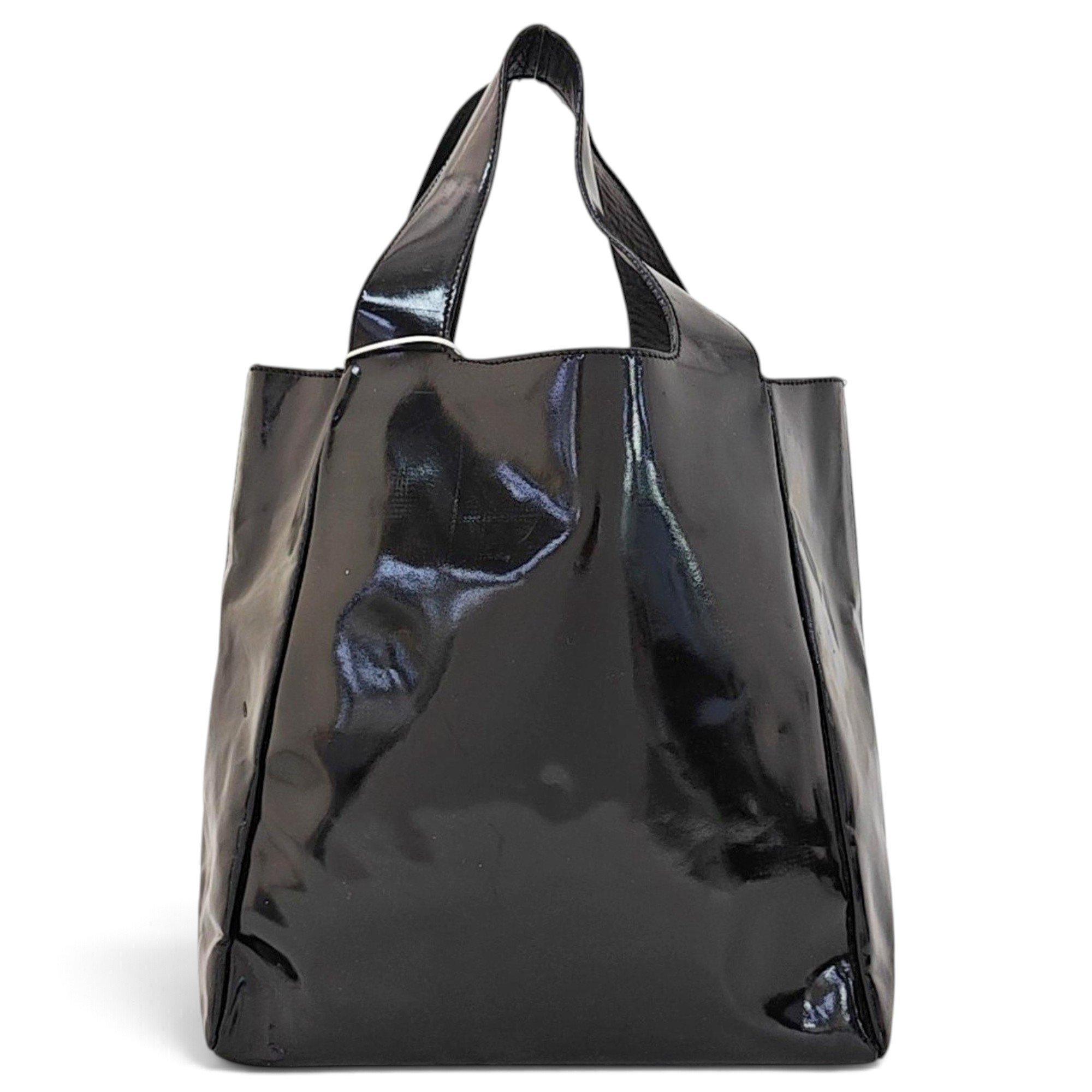 Patent leather handbag