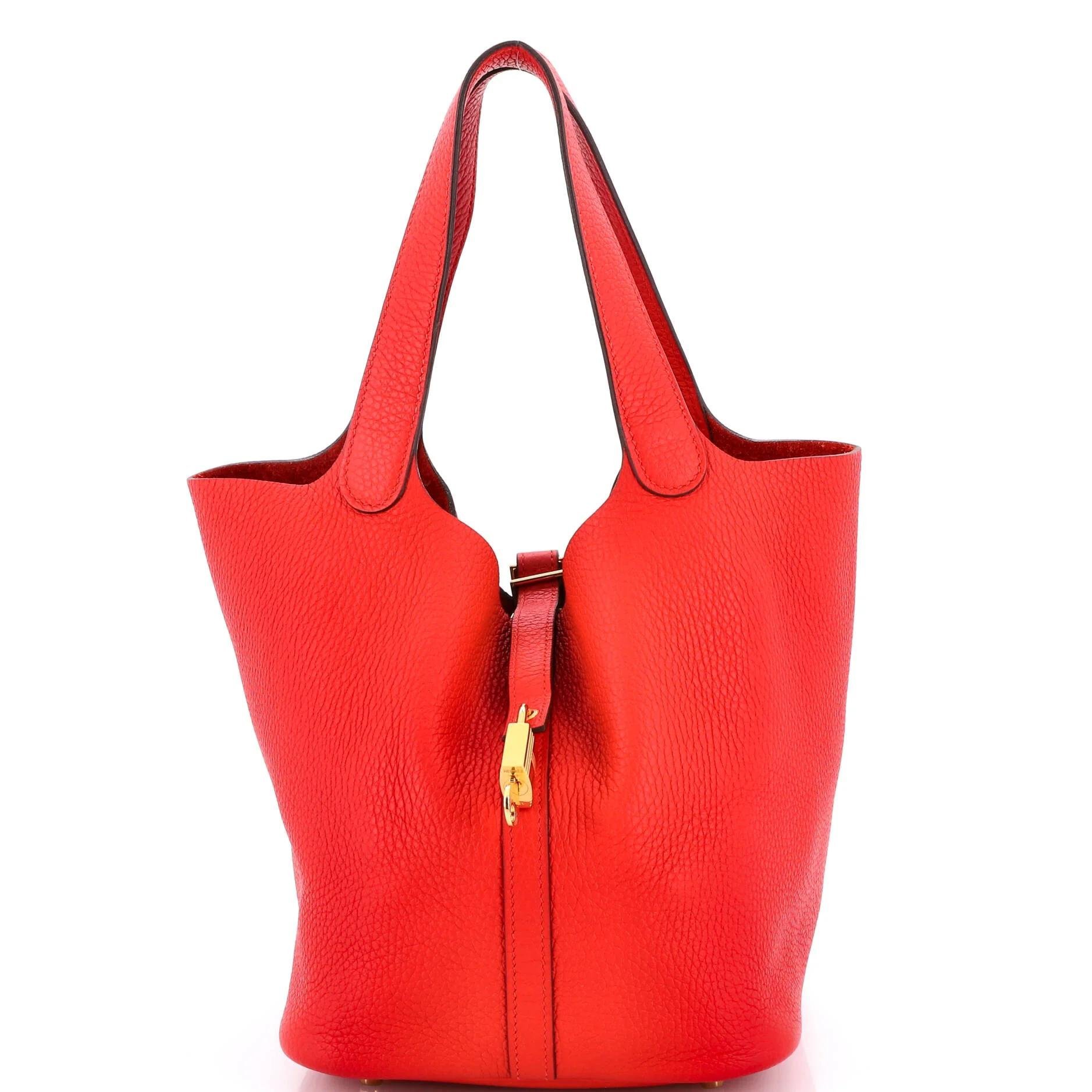 Hermes Picotin 22 Handbag Clemence Leather 2018