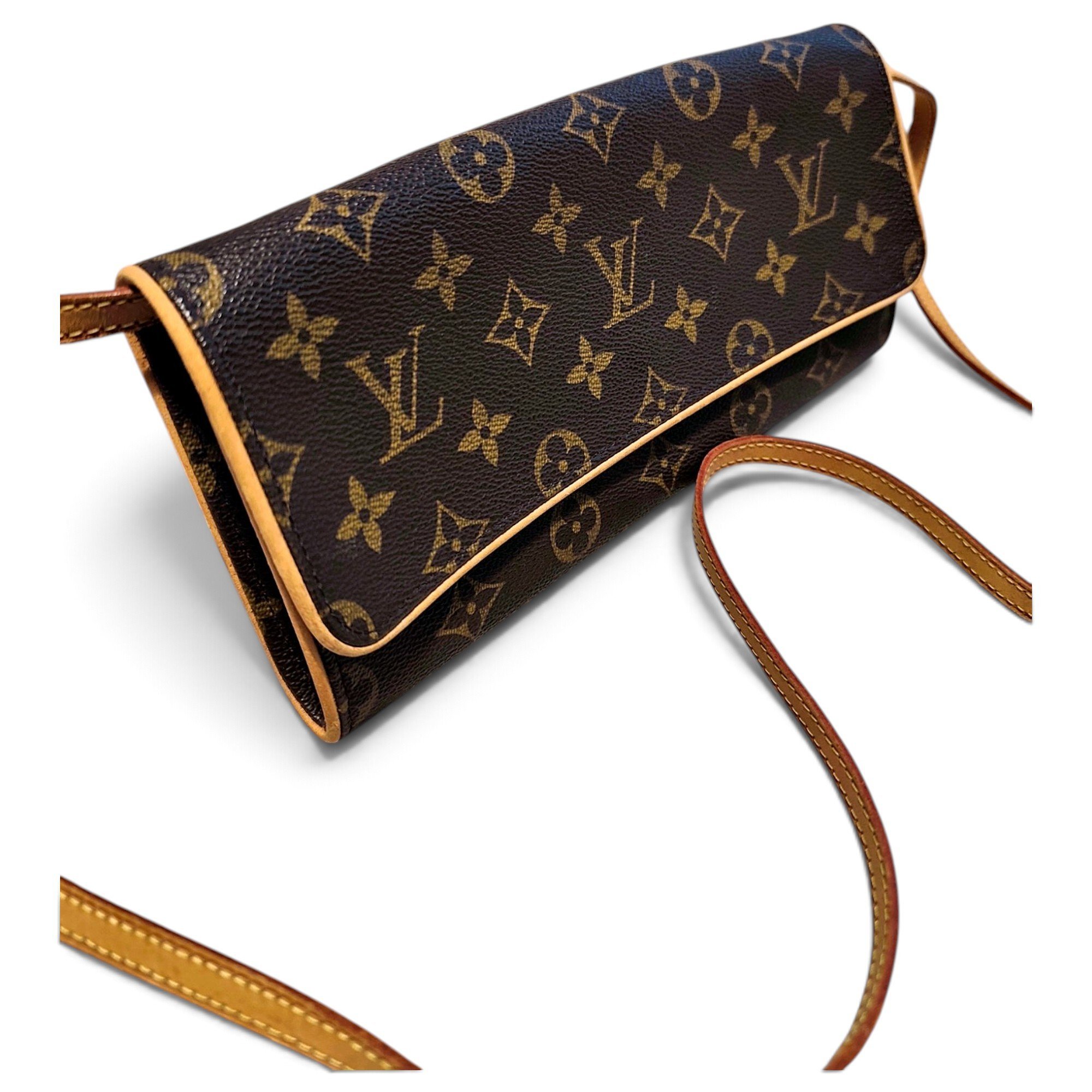 Twin leather crossbody bag