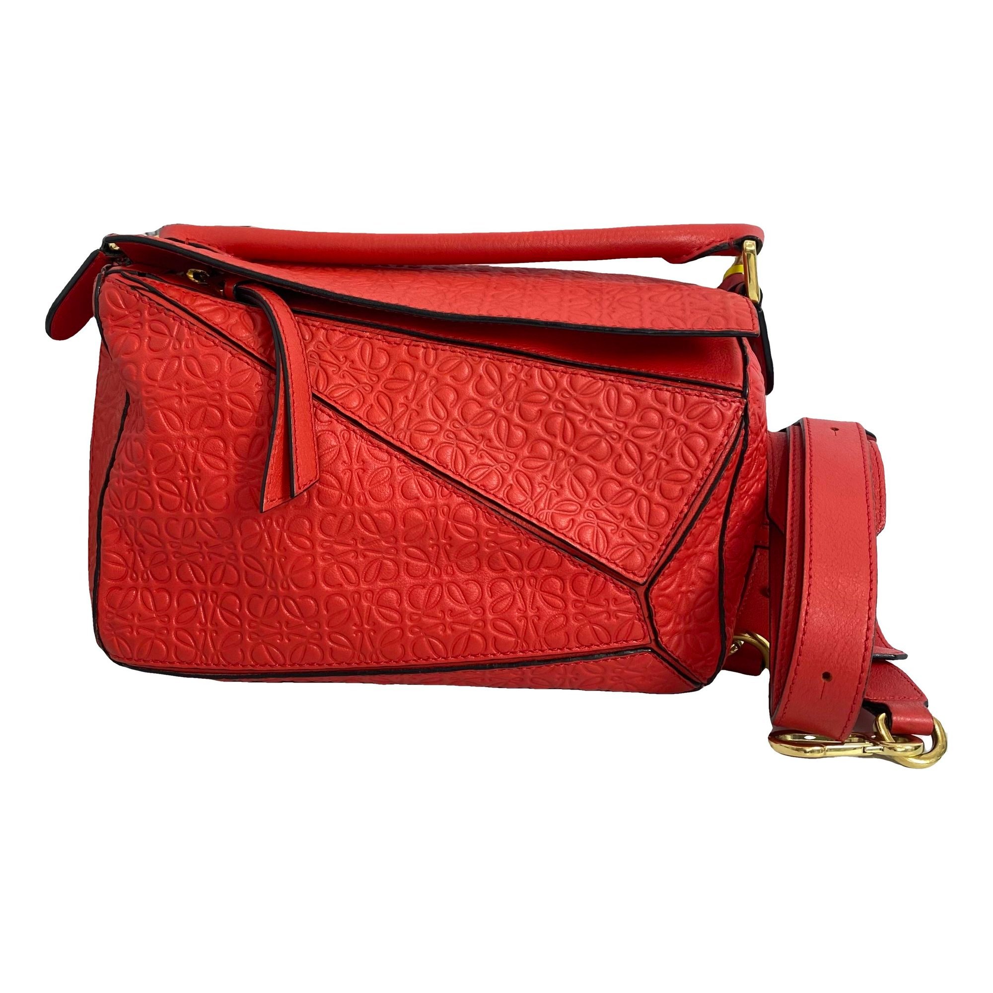 Puzzle leather handbag