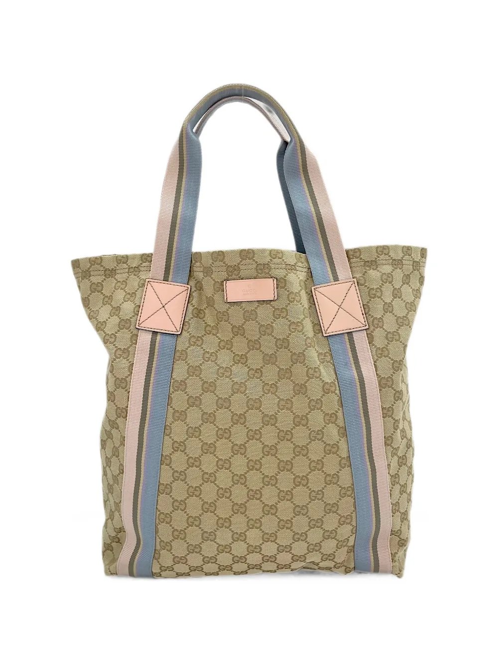 2000s GG Supreme striped tote bag