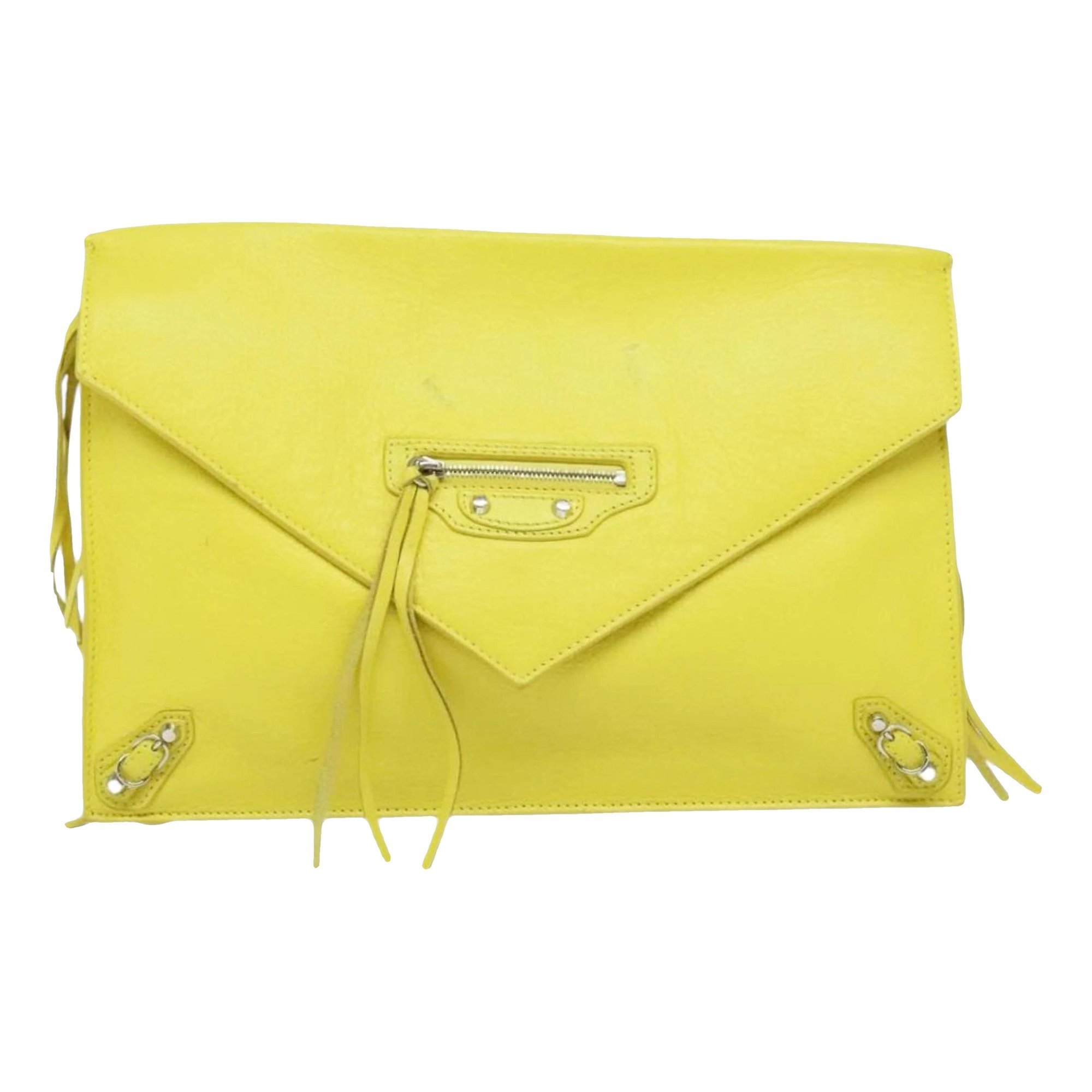 Leather clutch bag