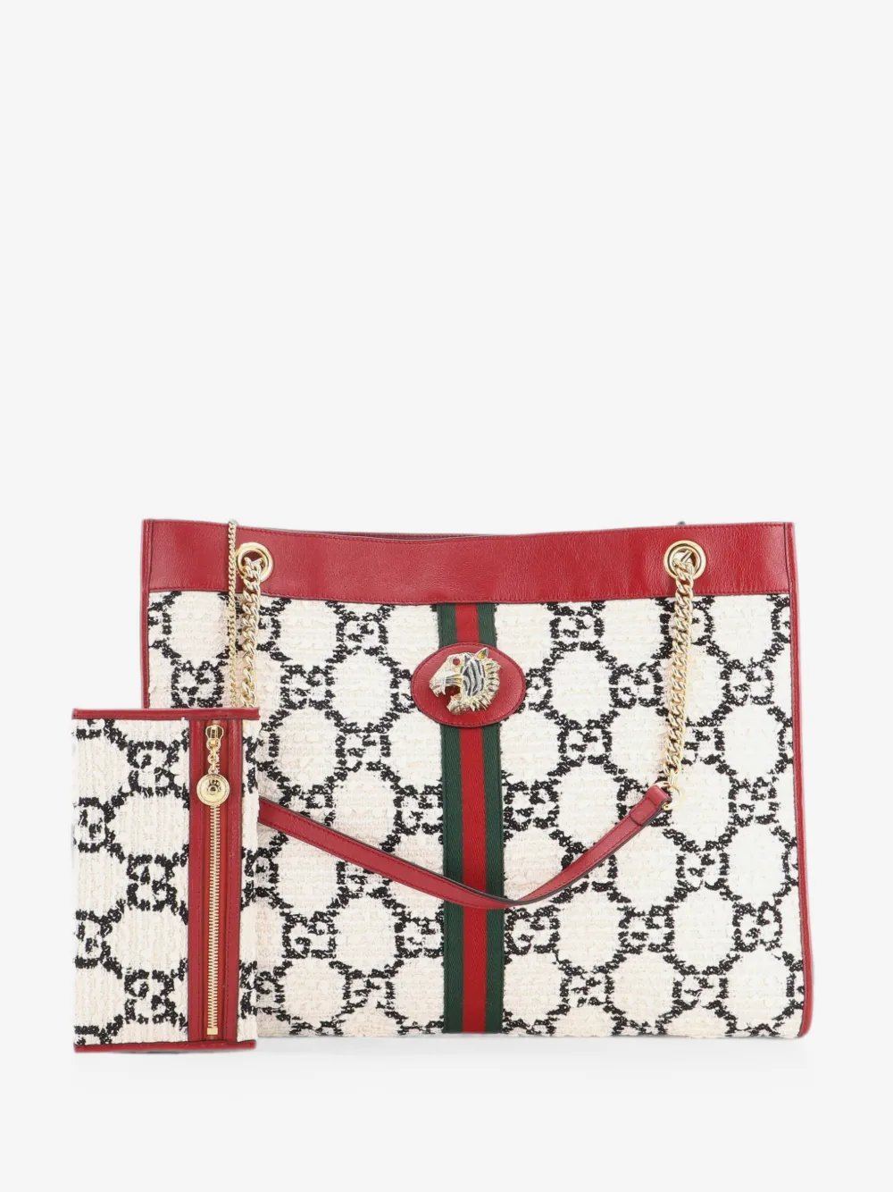 Rajah Chain GG Tweed Large tote bag