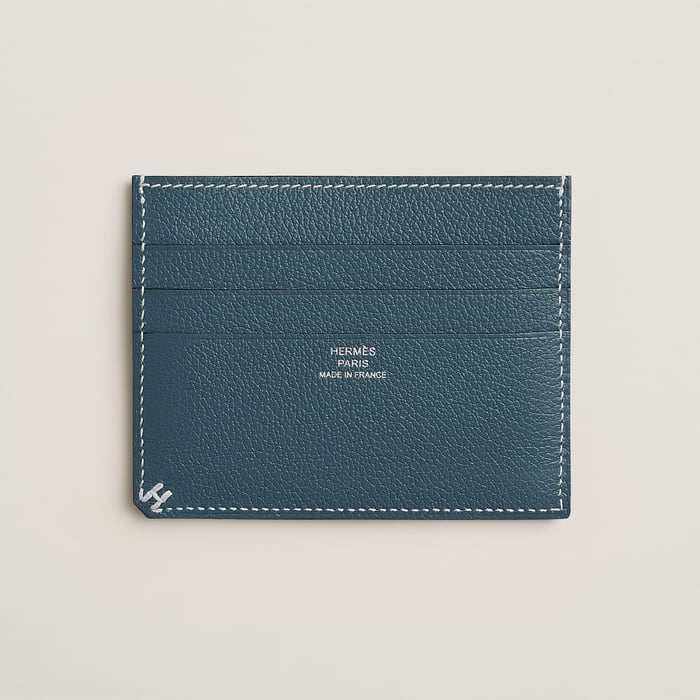 Bleu Tempête H Sellier Card Holder