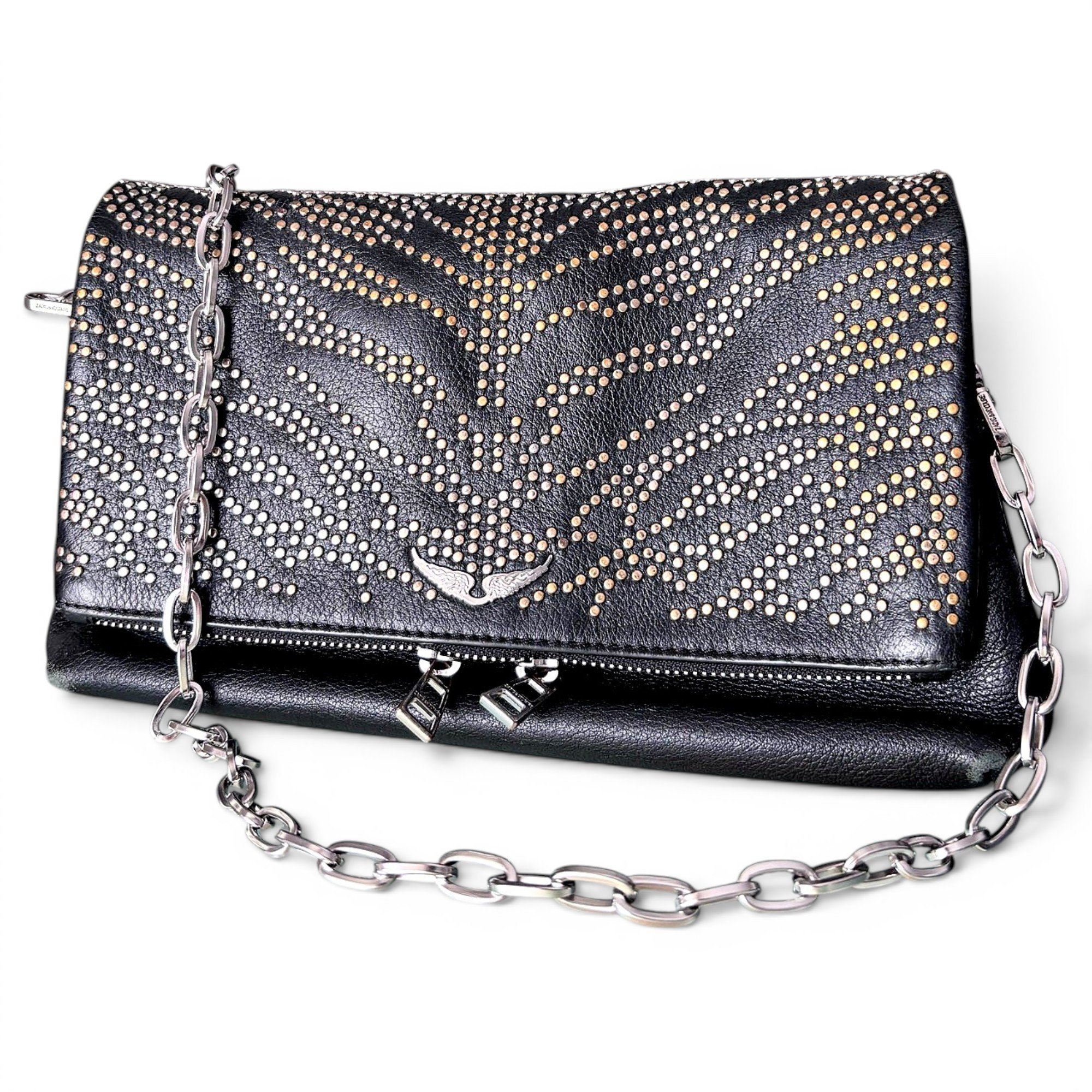 Rock leather crossbody bag