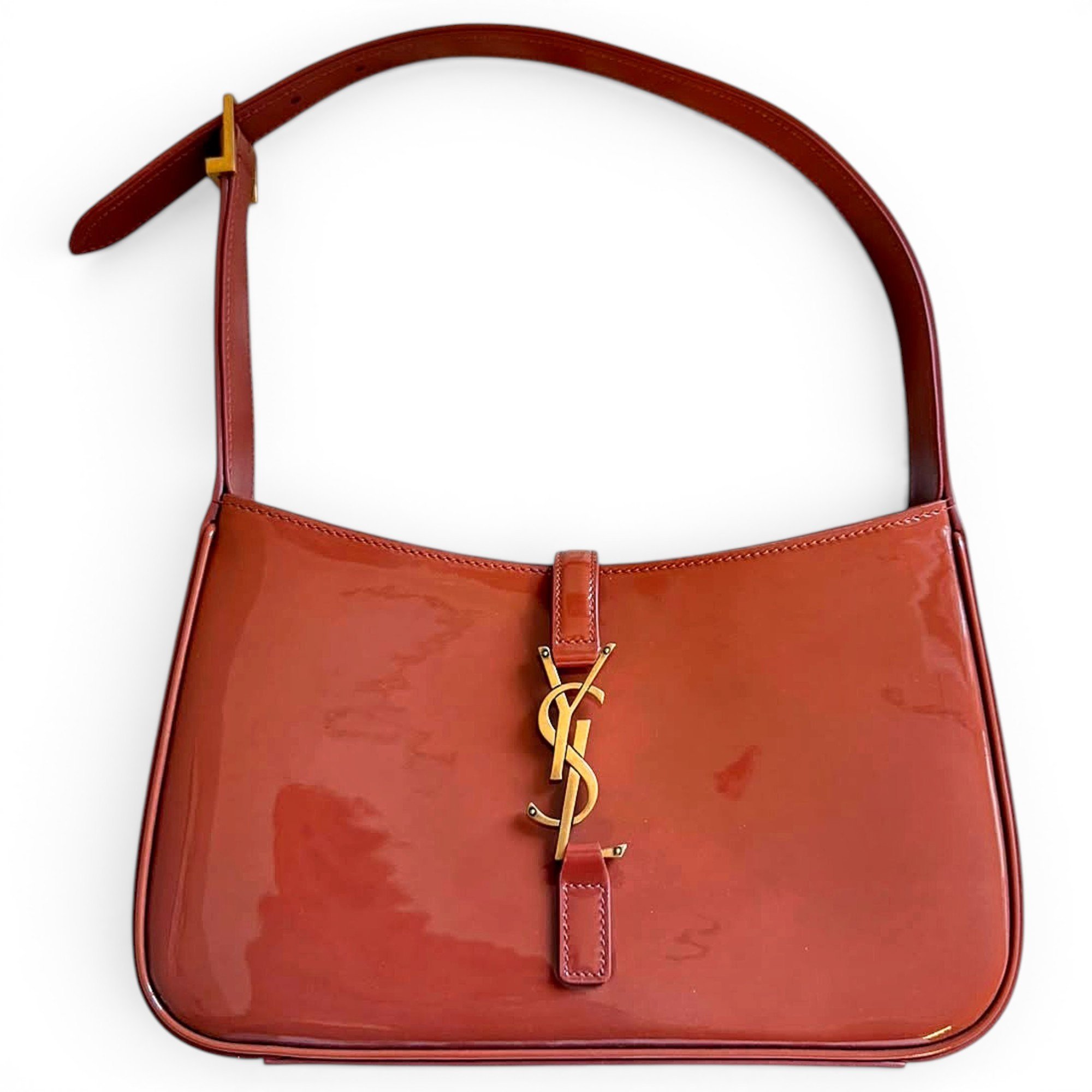 Patent leather handbag