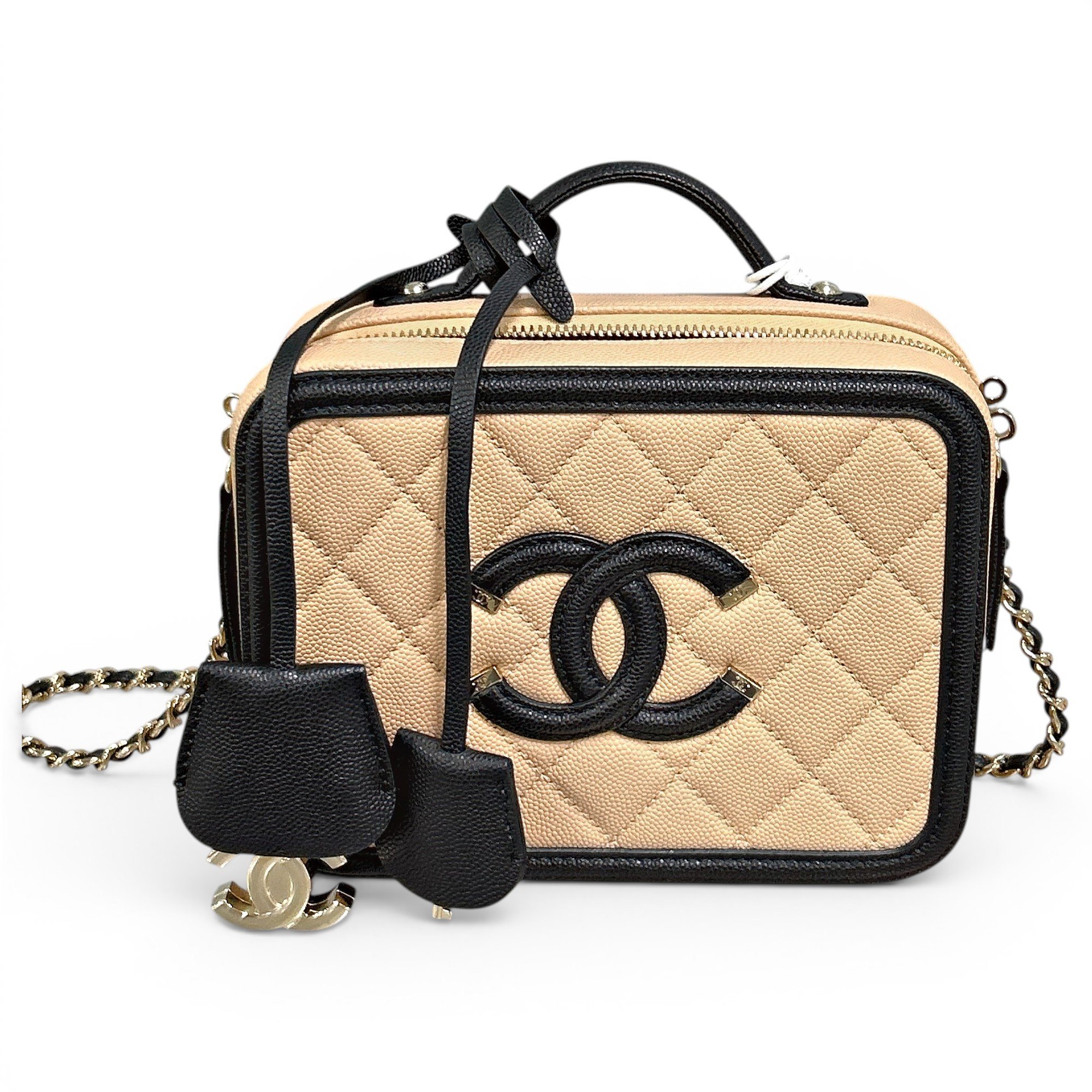 Vanity leather handbag