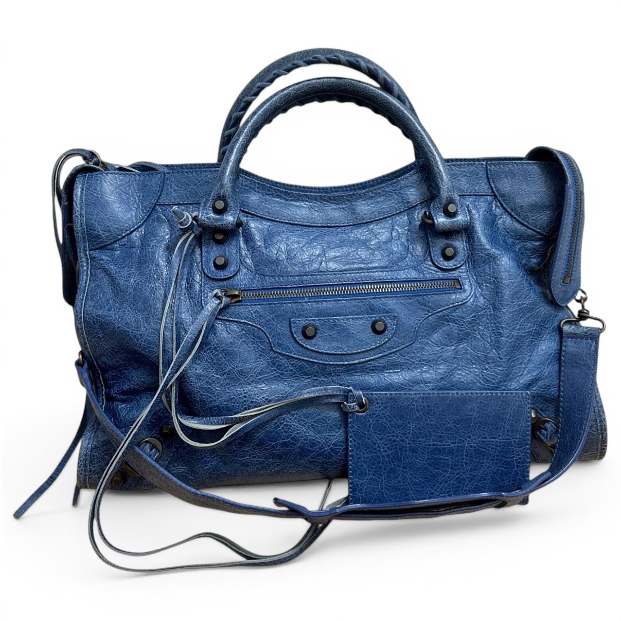 City leather handbag