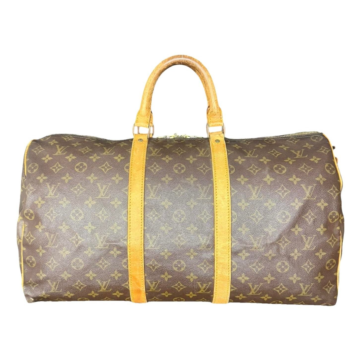 Keepall leather travel bag