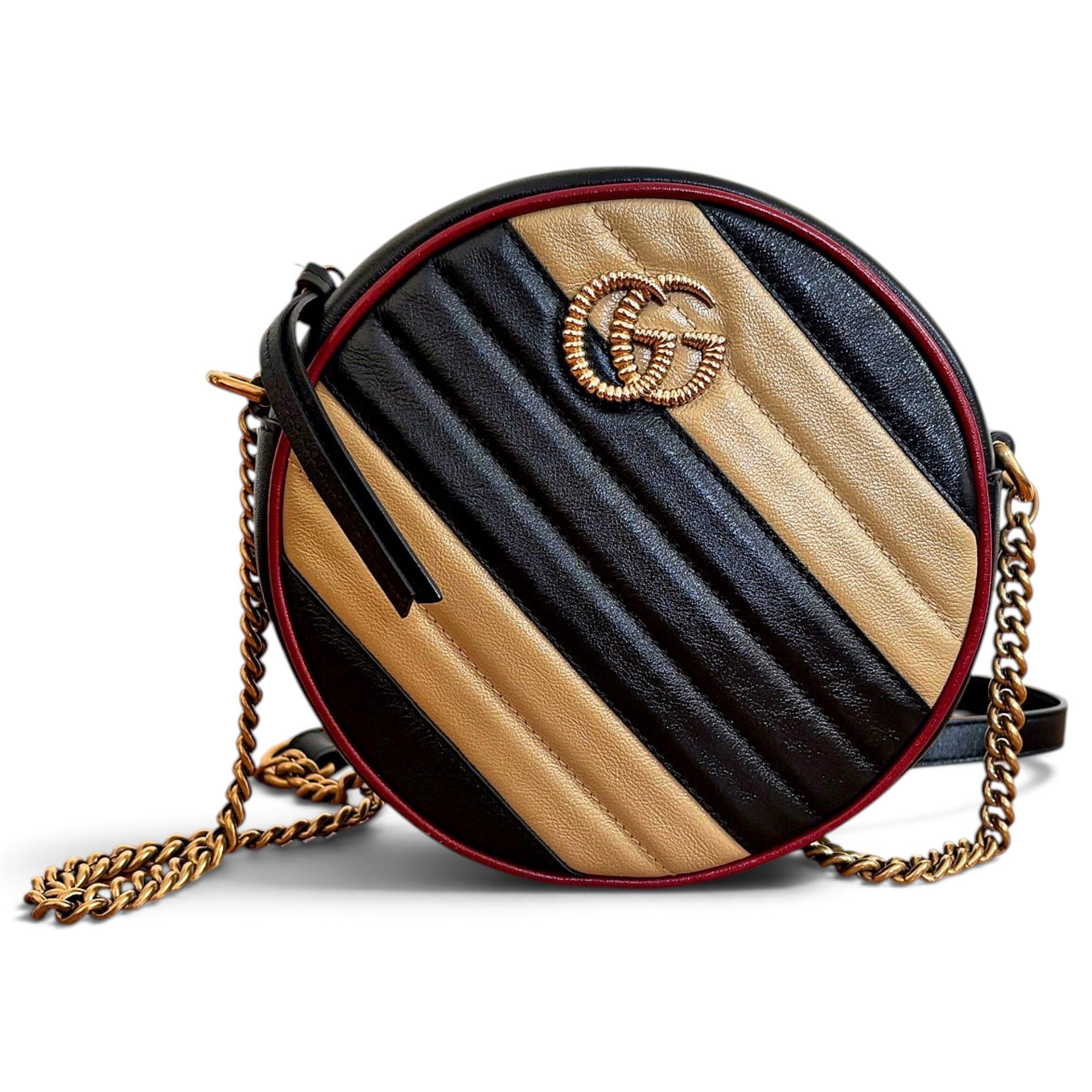 GG Marmont Round leather crossbody bag
