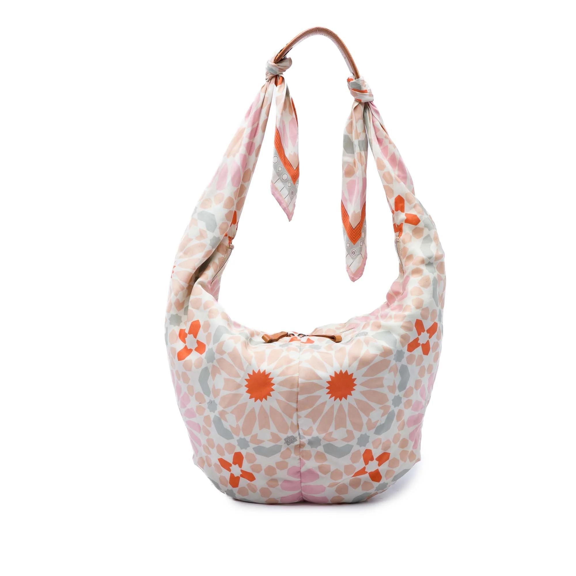 Anagram silk handbag