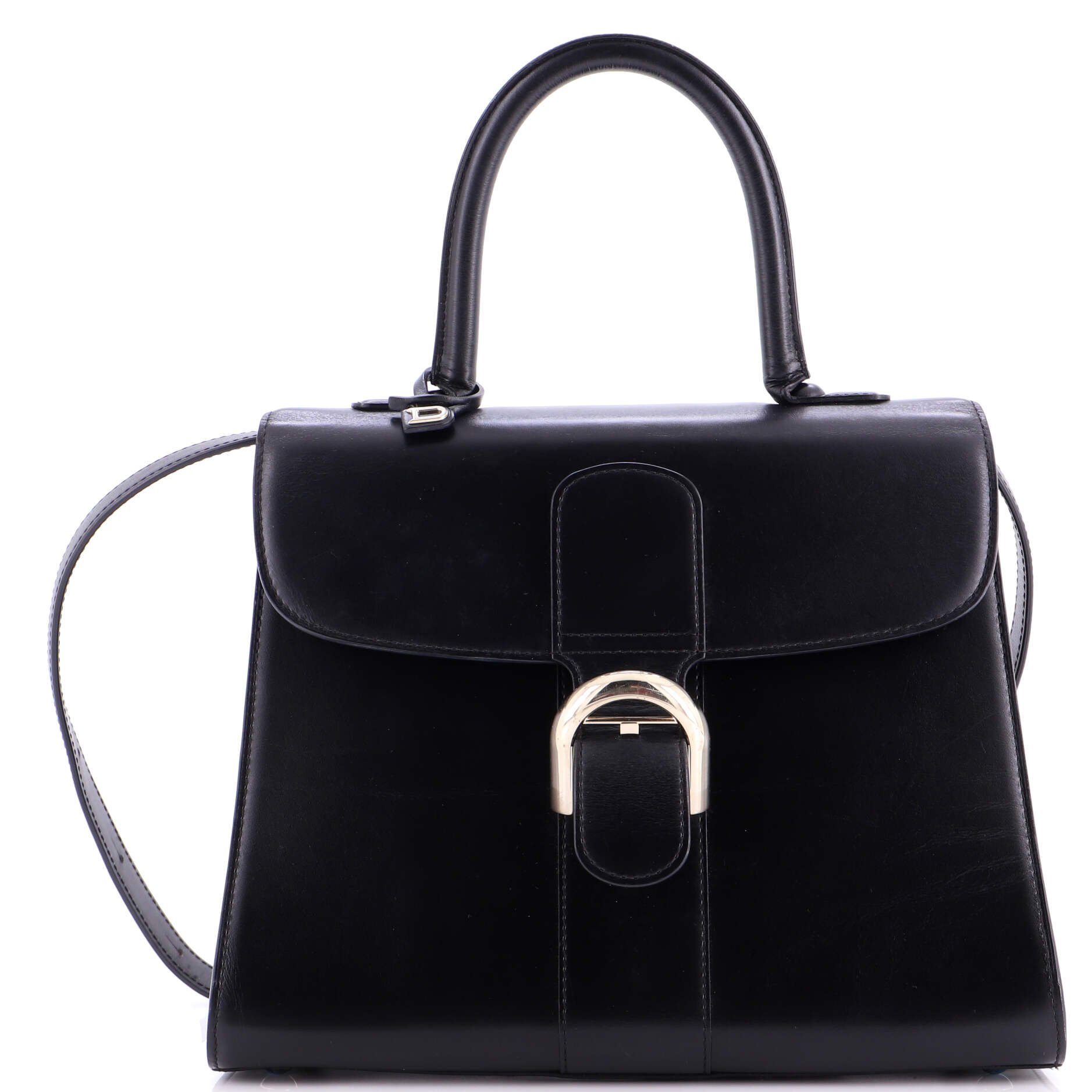 Delvaux Brillant Top Handle Bag Leather MM