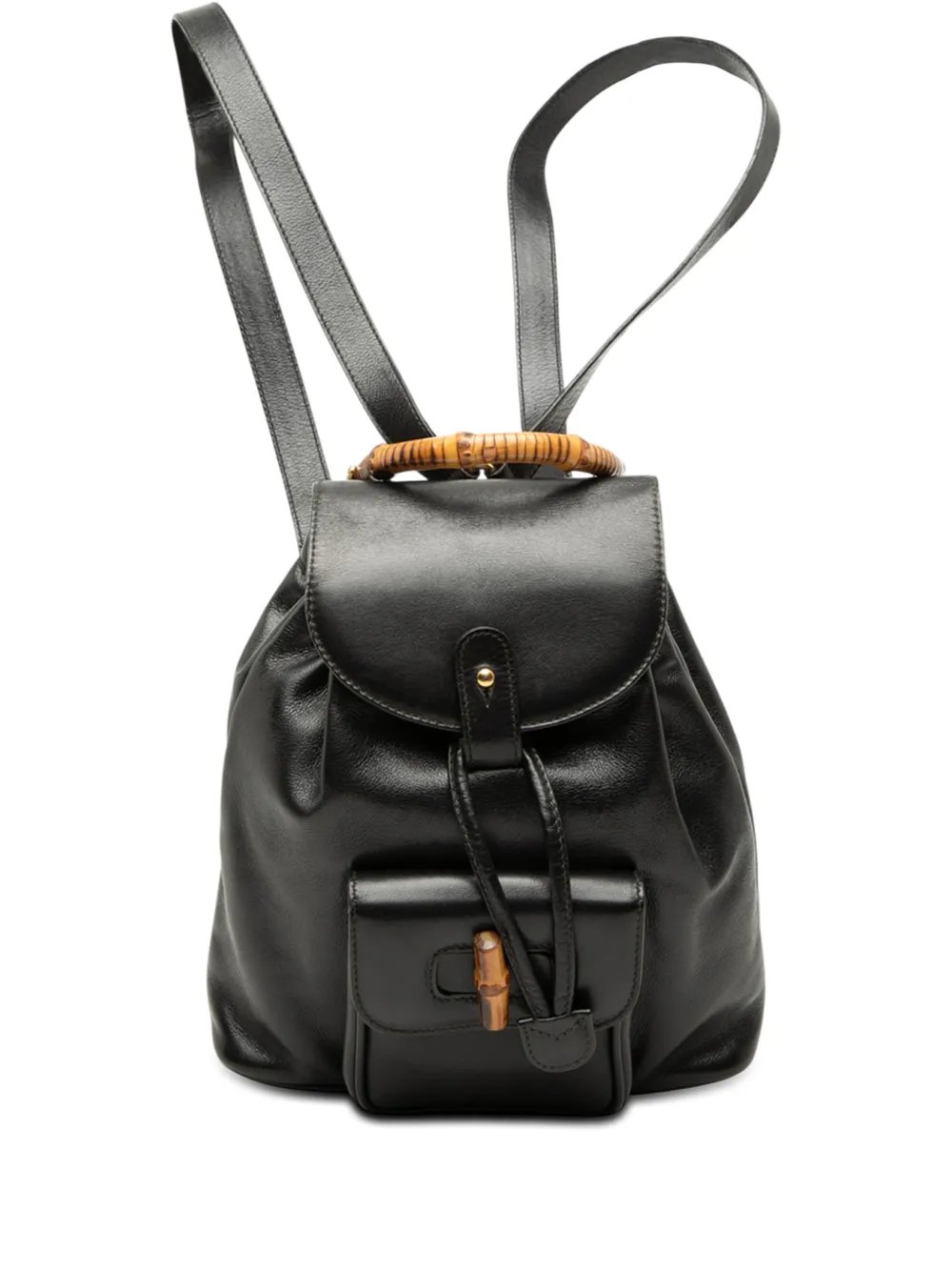 20th Century Calfskin Bamboo Drawstring backpack