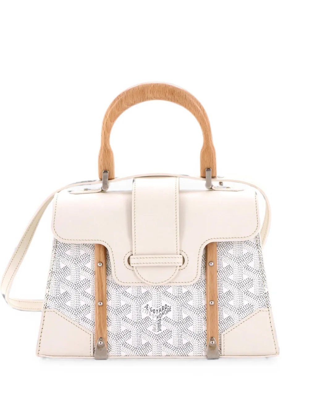 Goyard Structured Saigon Top Handle Bag Coated Canvas with Leather Mini satchel