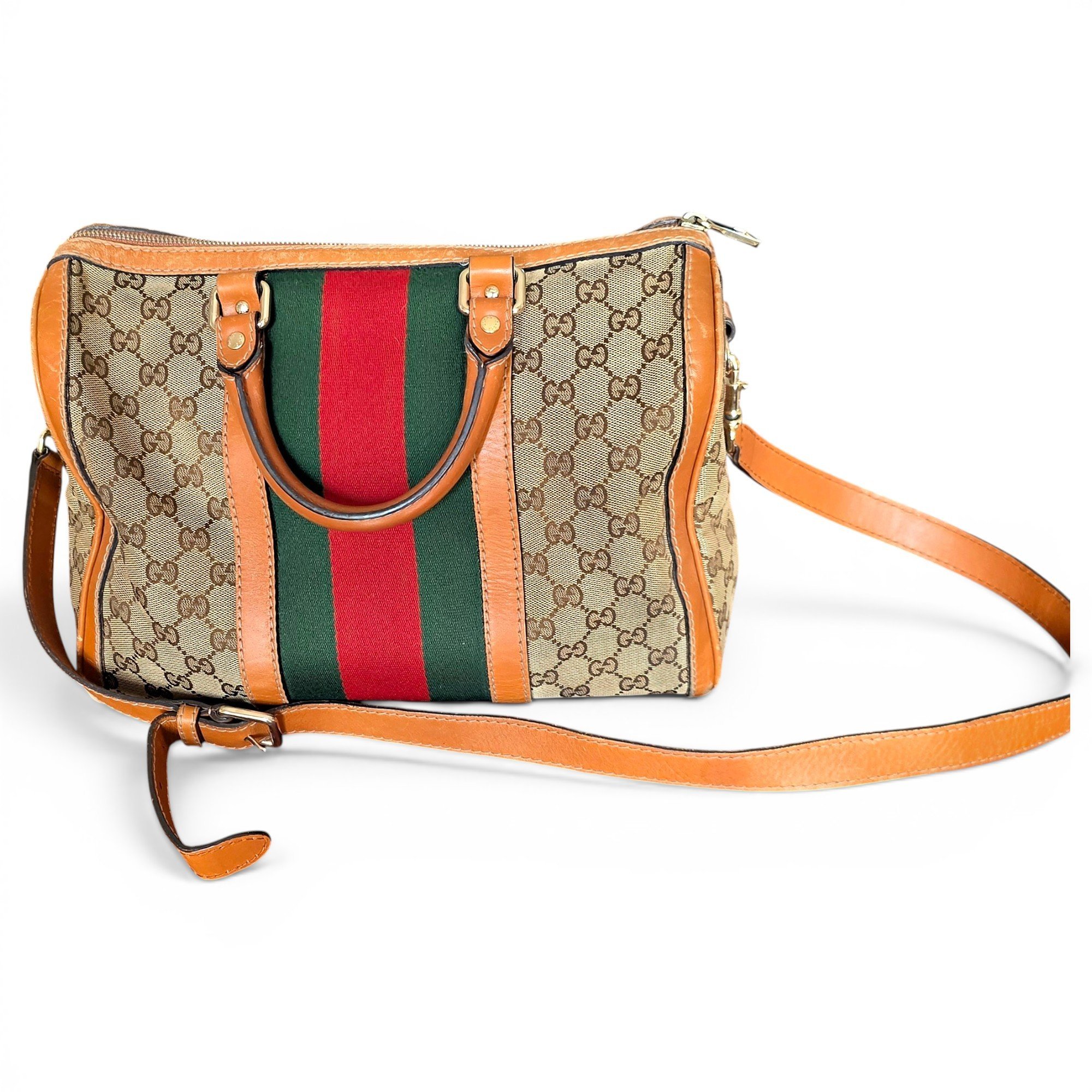 Boston leather handbag