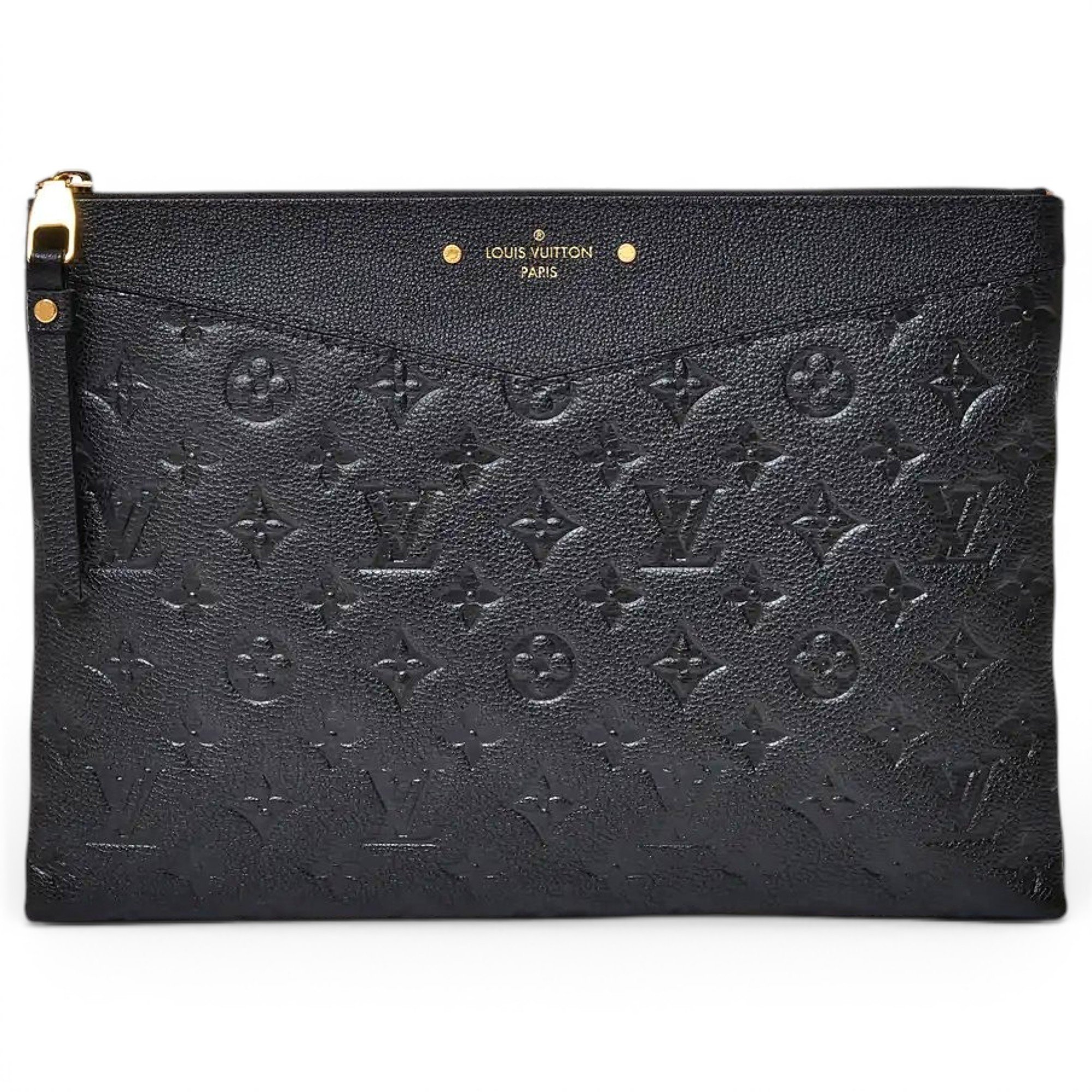 Leather clutch bag