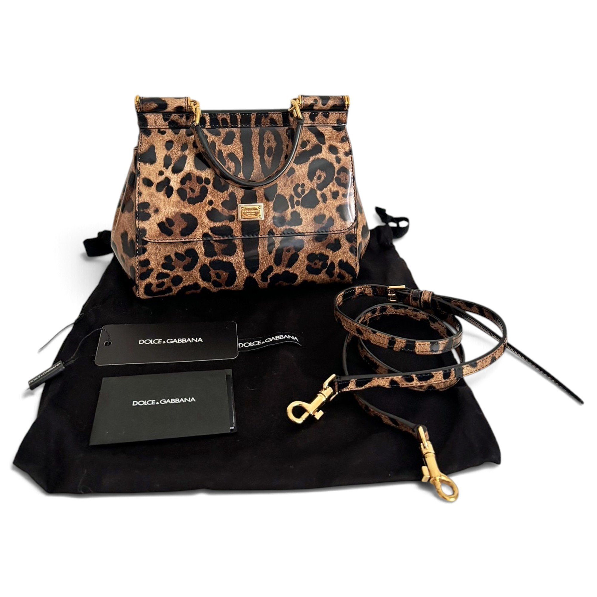 Dolce & Gabbana Sicily patent leather handbag