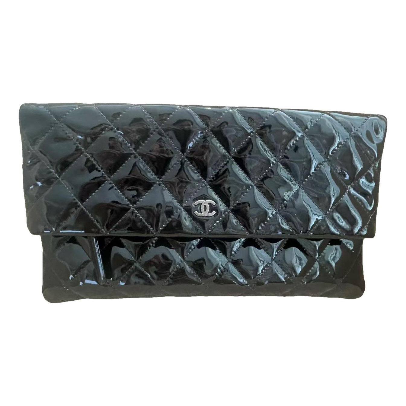 Patent leather clutch bag