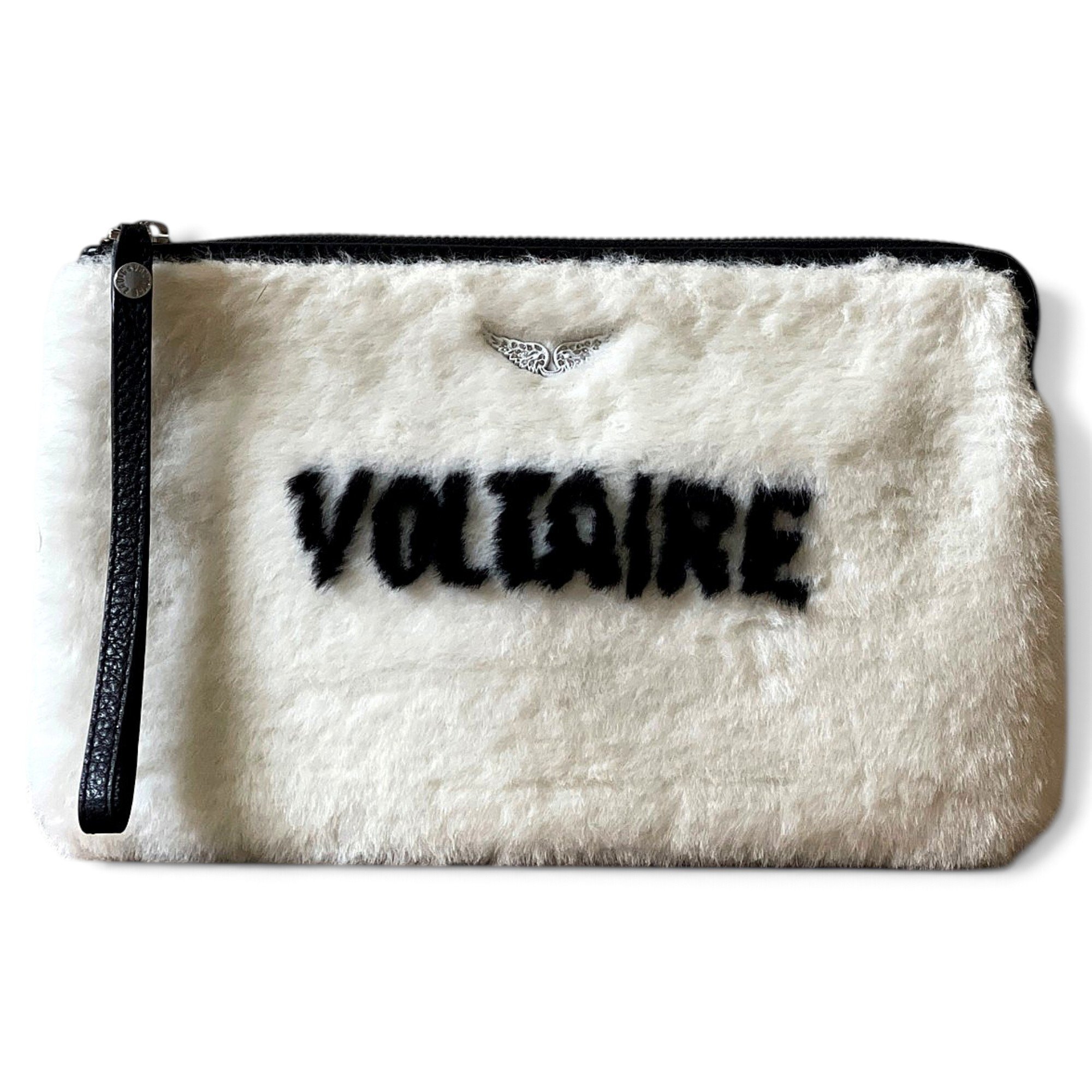 Leather clutch bag
