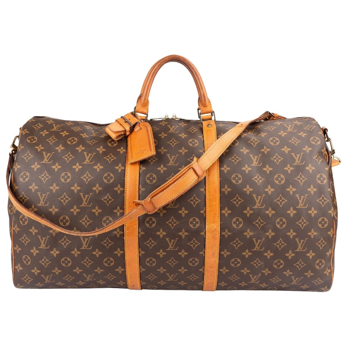 Keepall leather travel bag