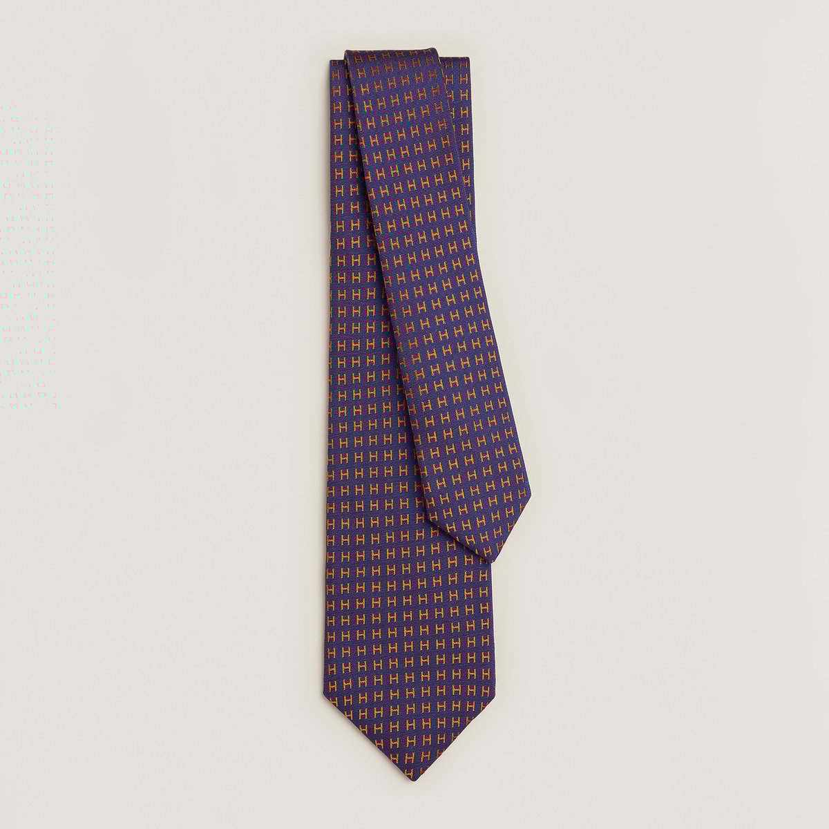 Violet Faconnee H Bicolore Tie