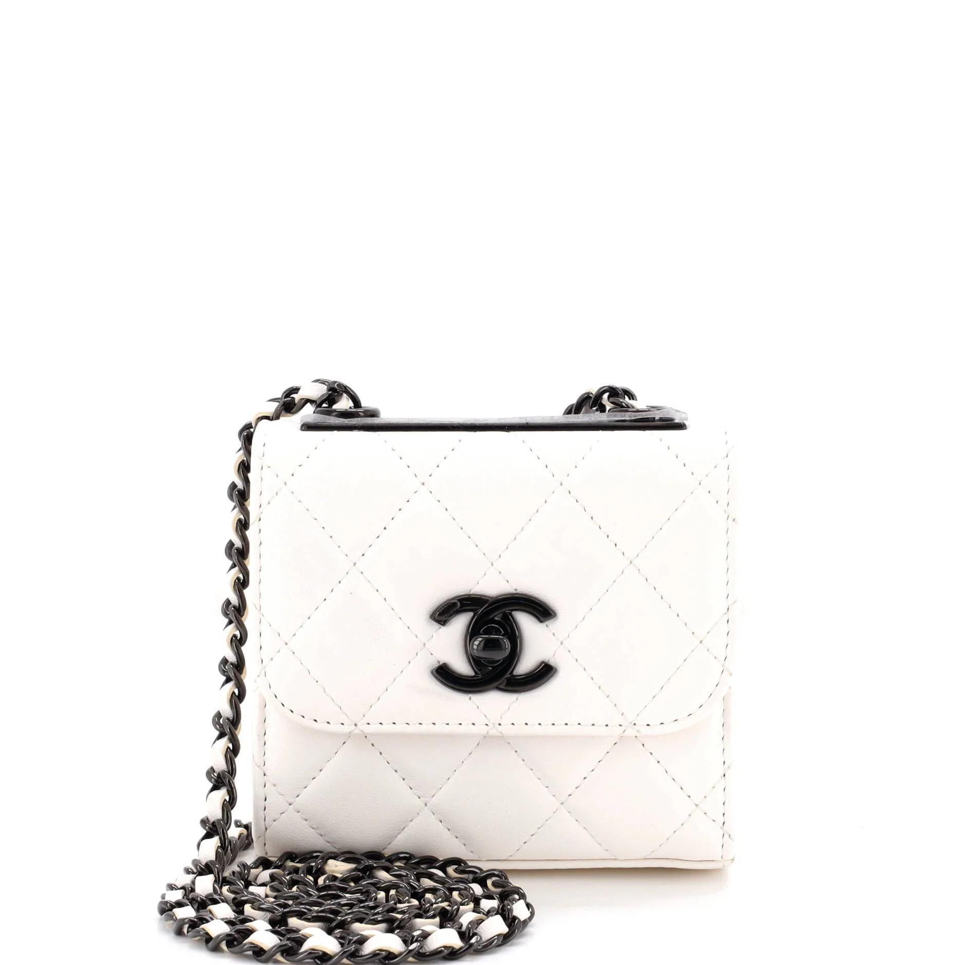 Trendy CC leather crossbody bag